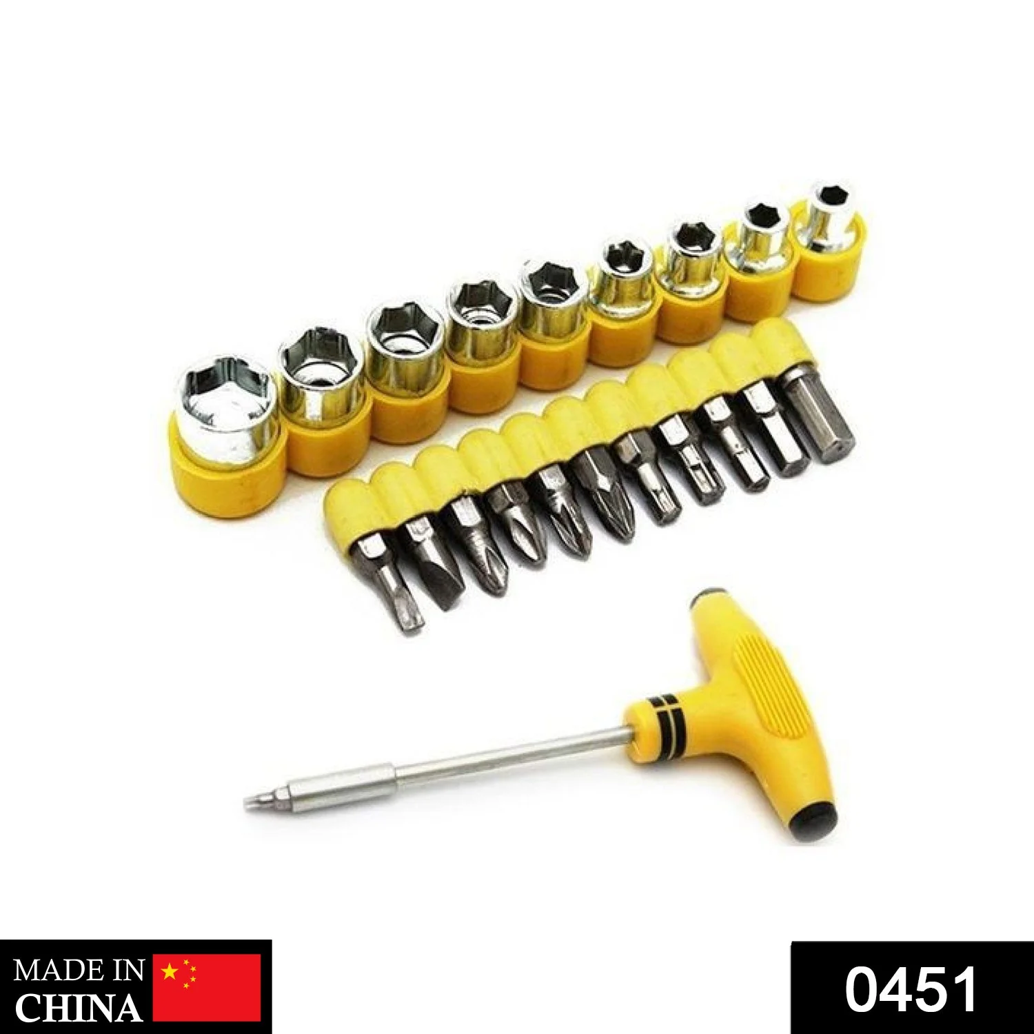 21 pcs T shape screwdriver set Batch Head Ratchet Pawl Socket Spanner hand tools - Image 2