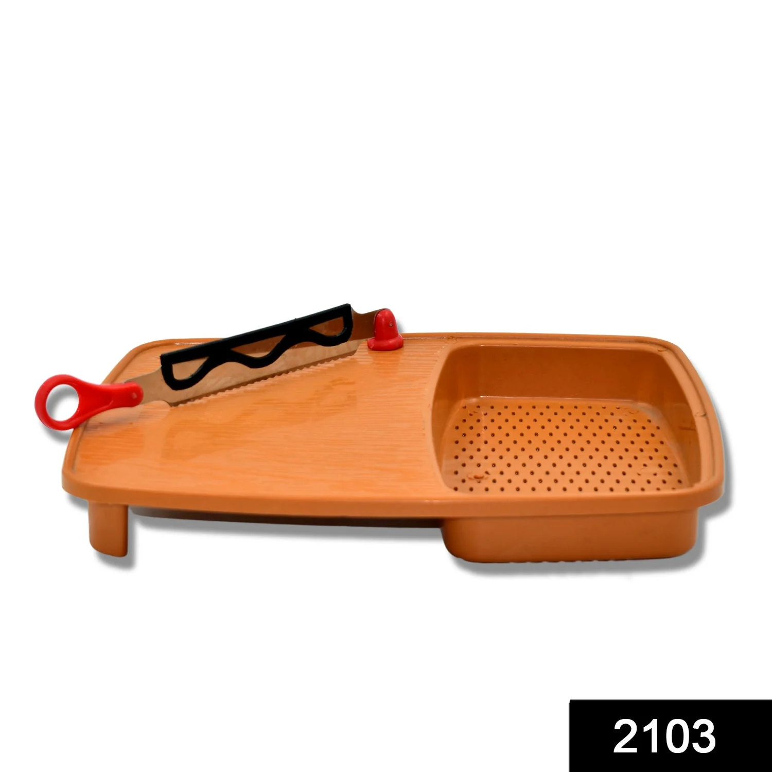Thick Plastic Kitchen Chopping Cutting Slicing Tray with Holder - Image 2