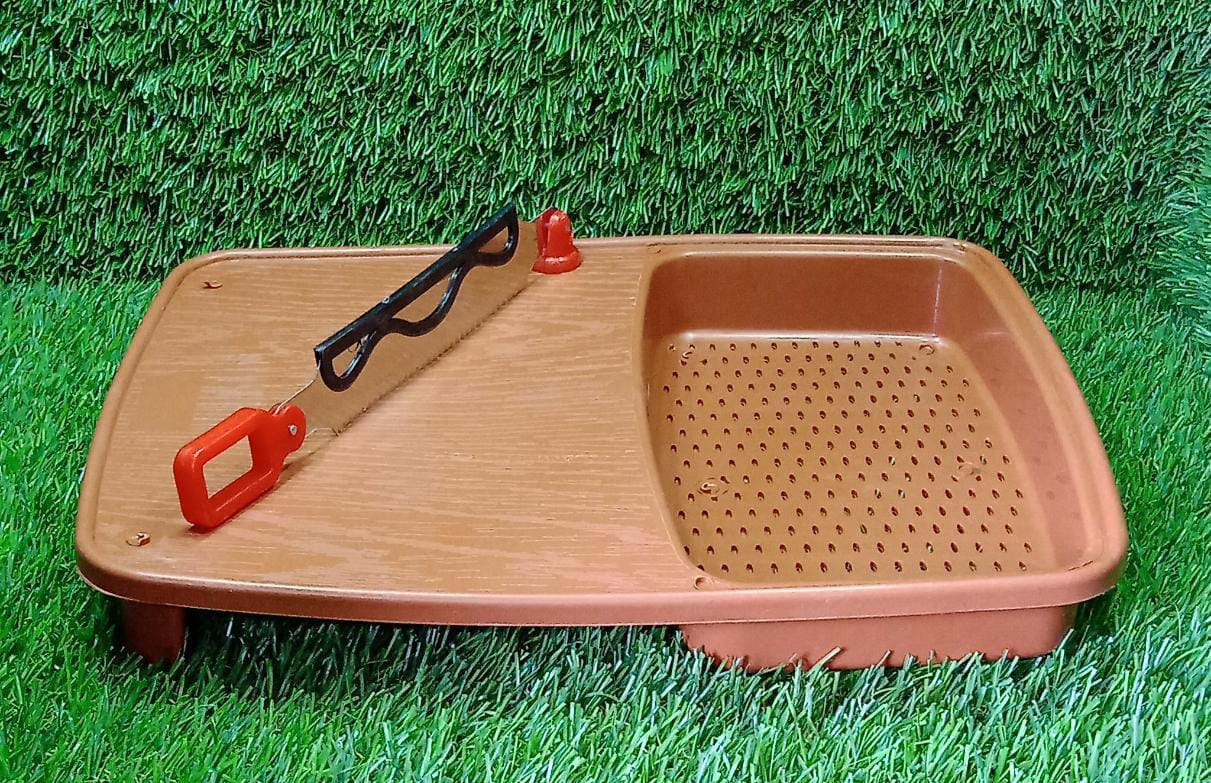 Thick Plastic Kitchen Chopping Cutting Slicing Tray with Holder - Image 9