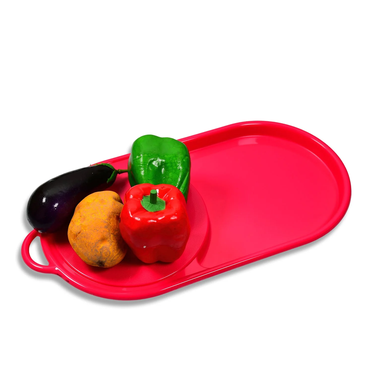 Plastic Kitchen Chopping Board with Tray – Convenient for Food Prep and Storage - Image 4