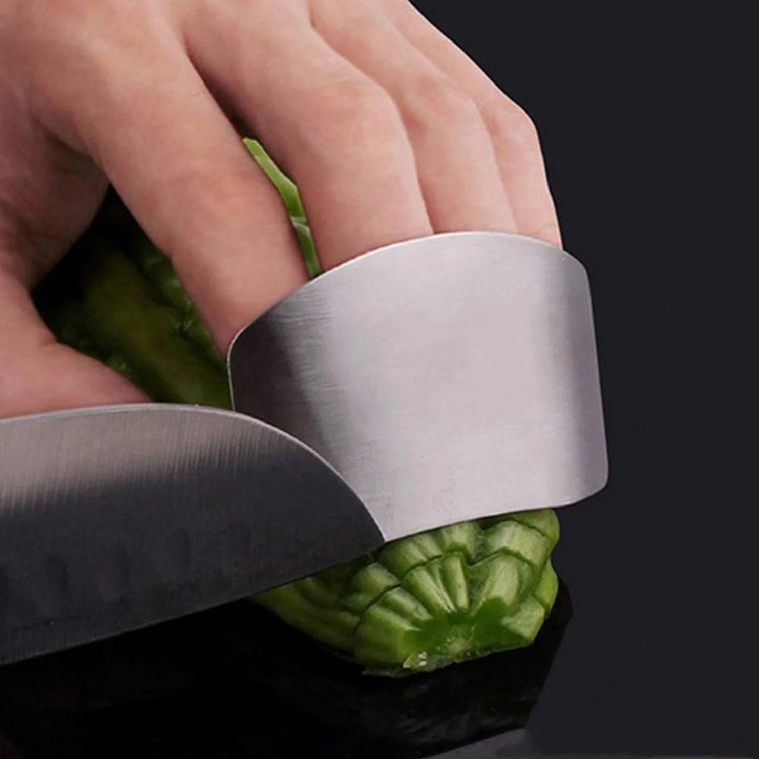 Stainless Steel Two Finger Grip Cutting Protector Hand Guard - Image 4