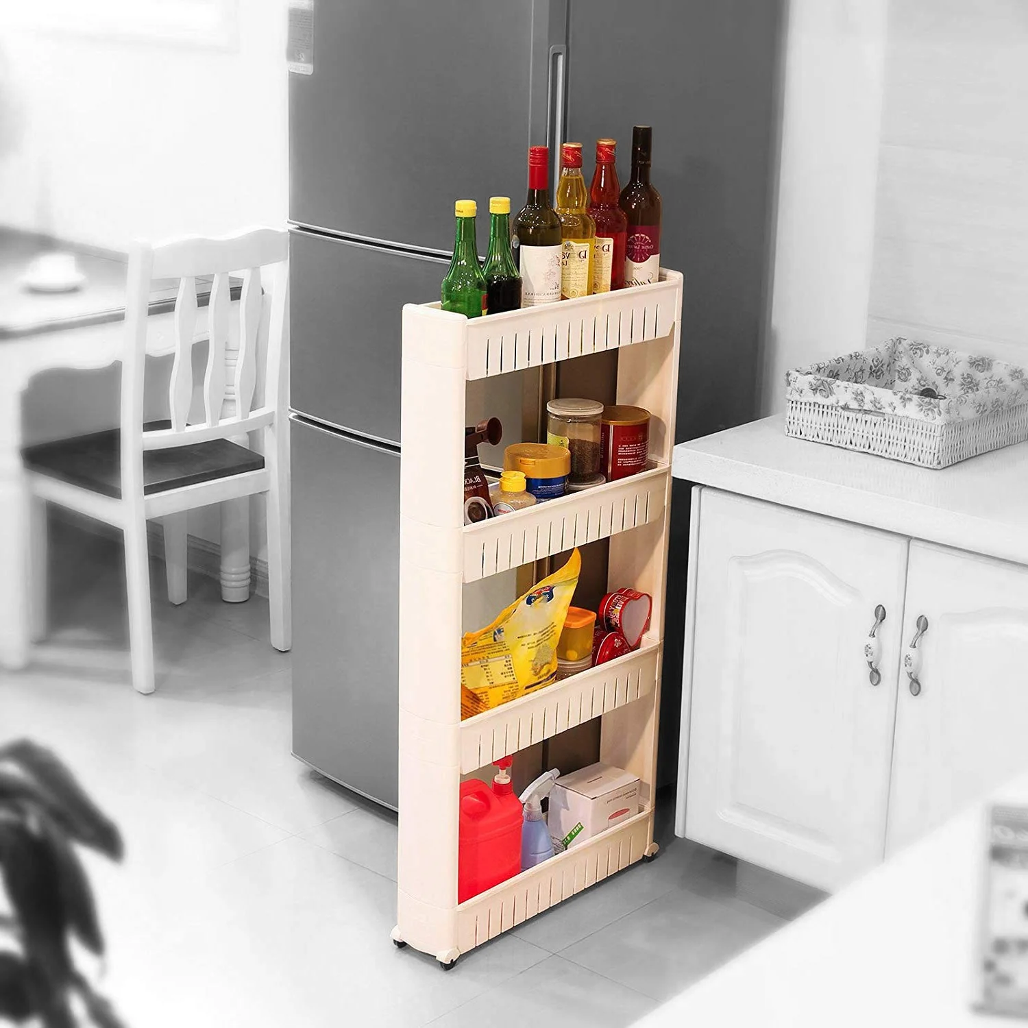 Multipurpose 4 Layer Space Saving Storage Organizer Rack Shelf - Image 2