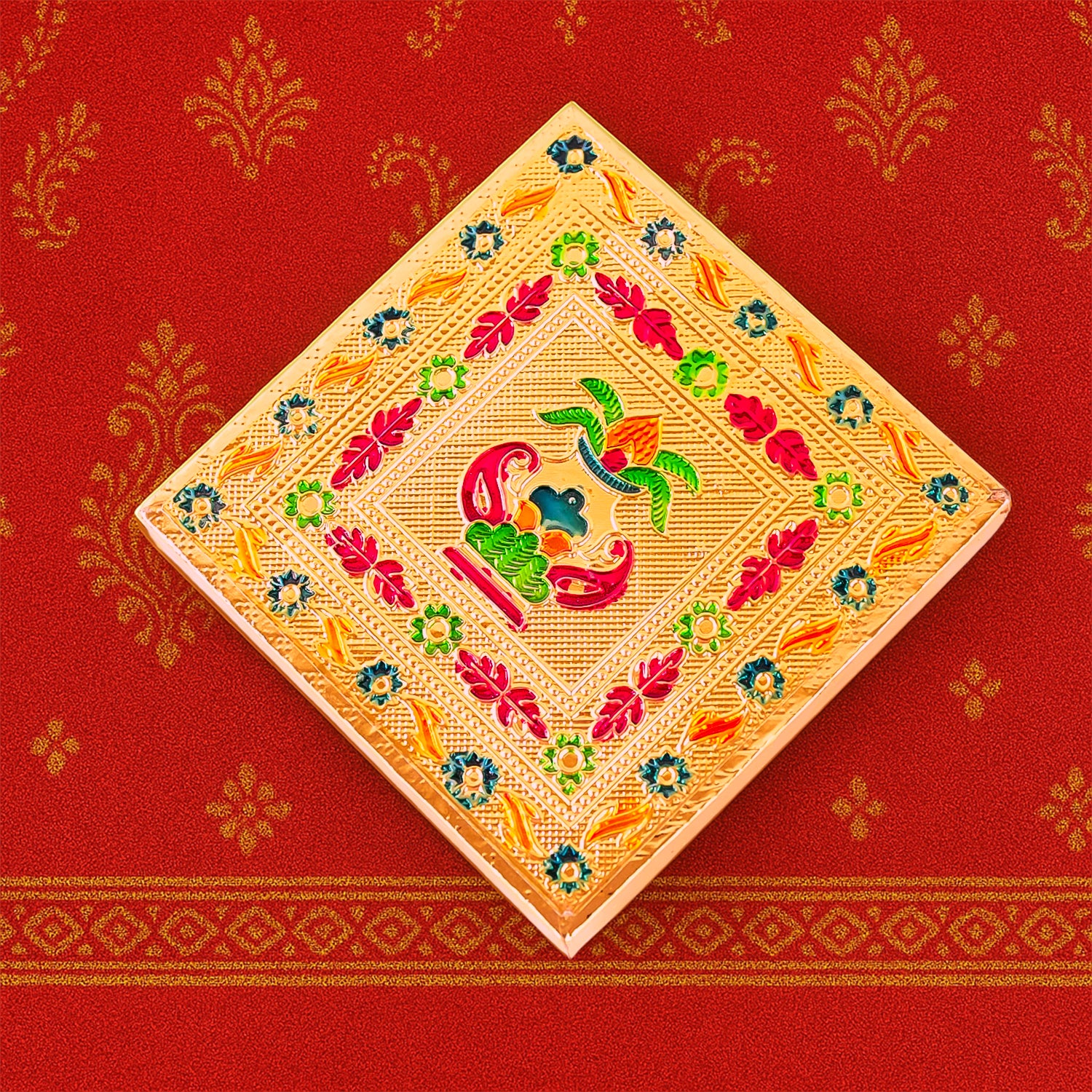 Handicraft Wood Chowki for Pooja , Wooden Bajot (1 Pc / Mix Descign & Color) - Image 11