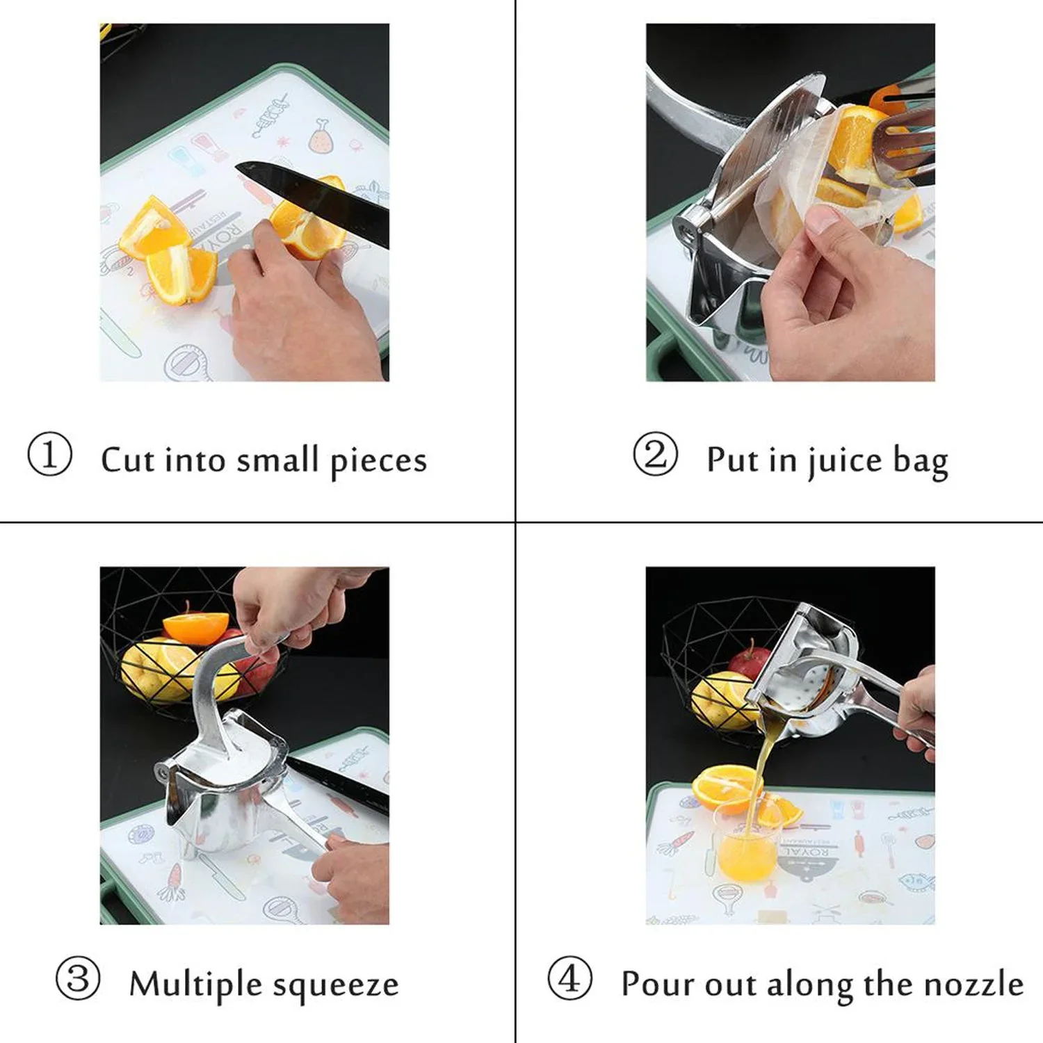 MANUAL ALUMINIUM METAL FRUIT PRESS JUICER - Image 6