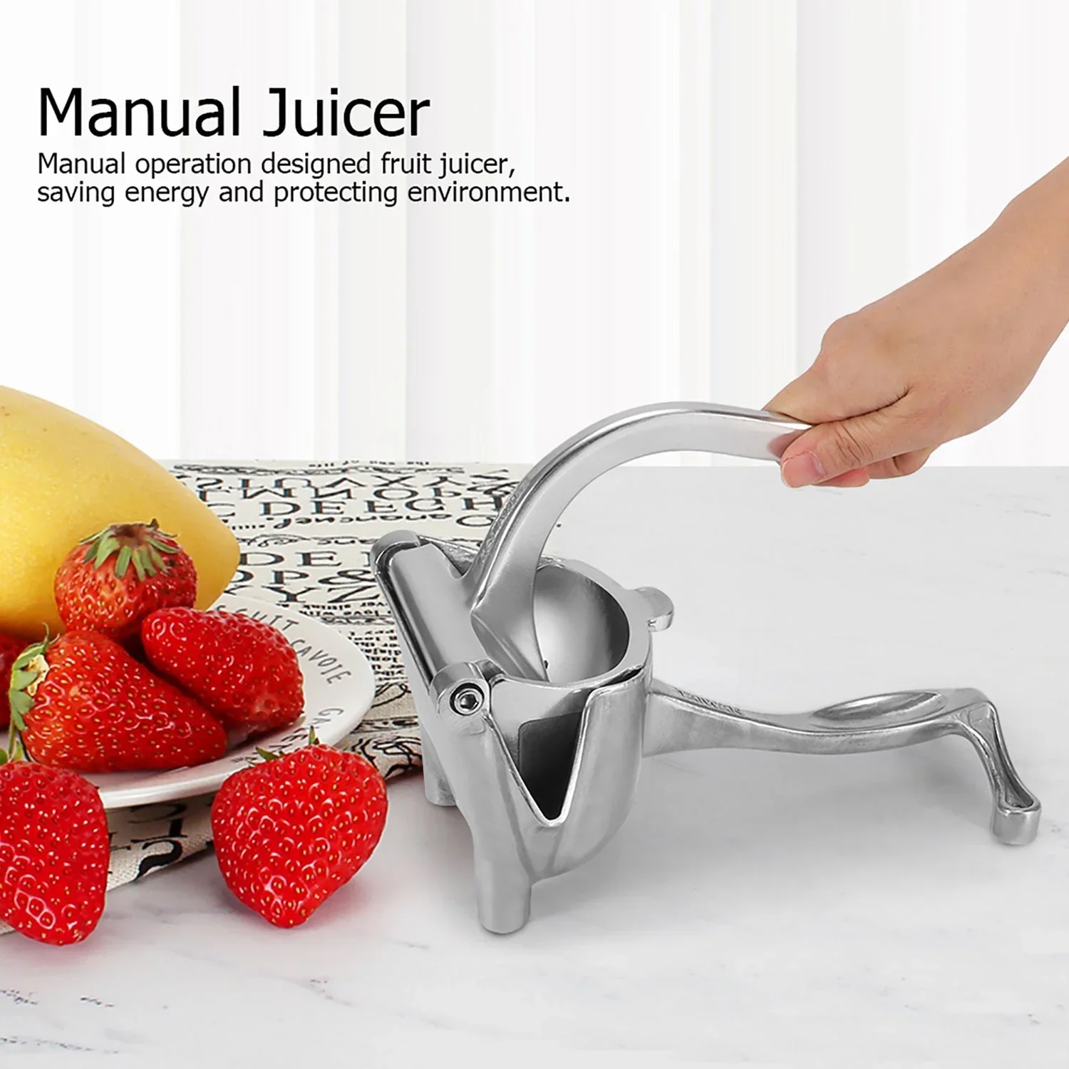 MANUAL ALUMINIUM METAL FRUIT PRESS JUICER - Image 7