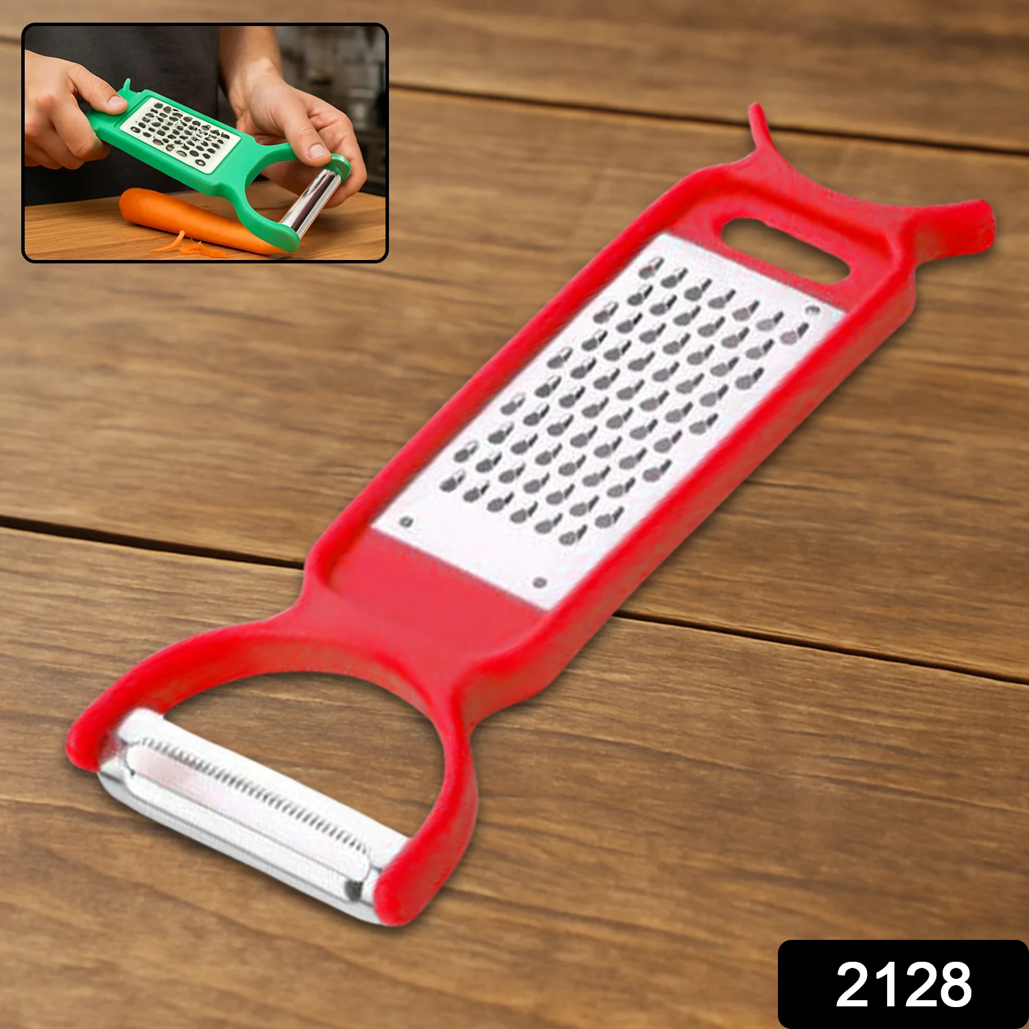 Kitchen 3 in 1 Multi Purpose Vegetable Peeler Grater Cutter for Food Preparation - Image 2