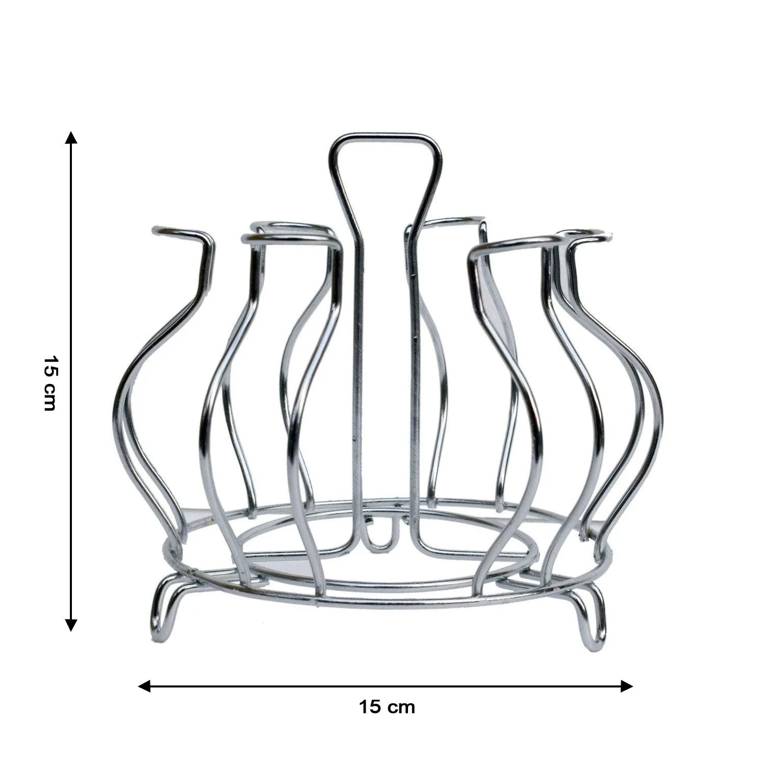 Stainless Steel Glass Holder Glass Hanging Organizer Kitchen Bars Pubs (MOQ :- 2 Pc) - Image 3