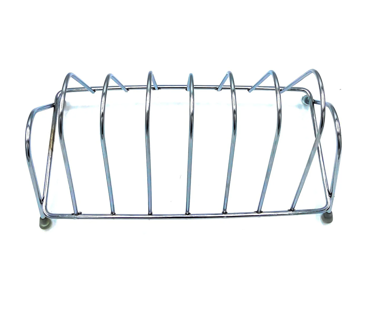 Stainless Steel Square Plate Rack Stand Holder for Kitchen - Image 3