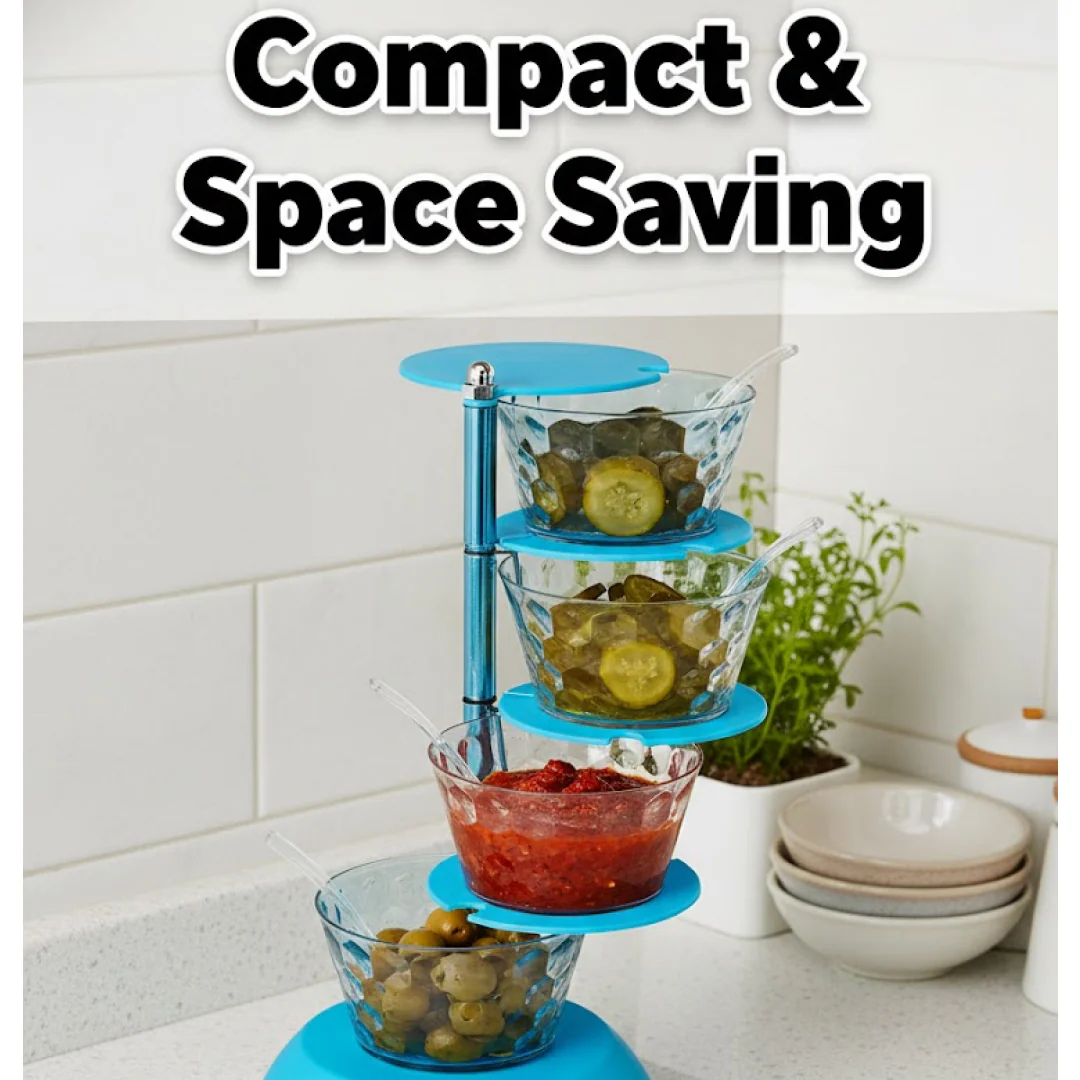 4 in 1 Multipurpose 360 Degree Rotating Pickle Rack Container for Kitchen - Image 6