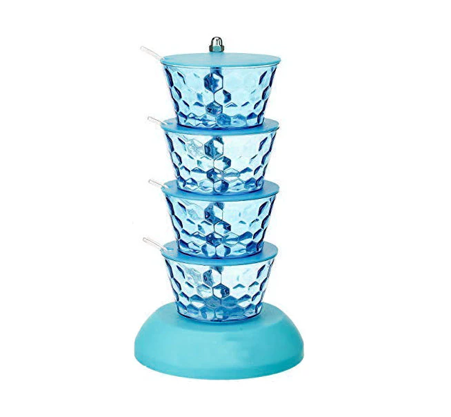 4 in 1 Multipurpose 360 Degree Rotating Pickle Rack Container for Kitchen - Image 8