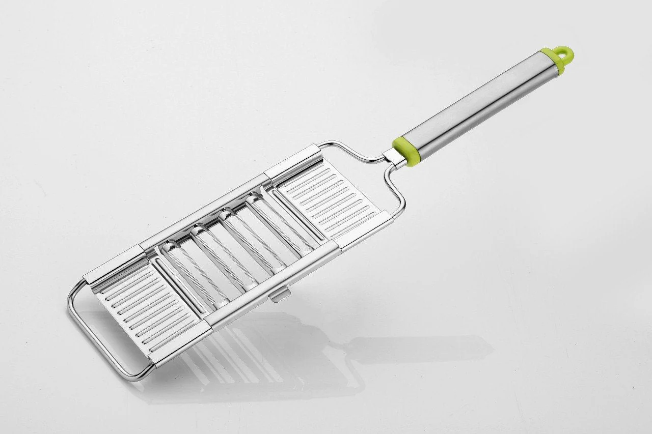 6 in 1 Stainless Steel Kitchen Chips Chopper Cutter Slicer and Grater with Handle - Image 2