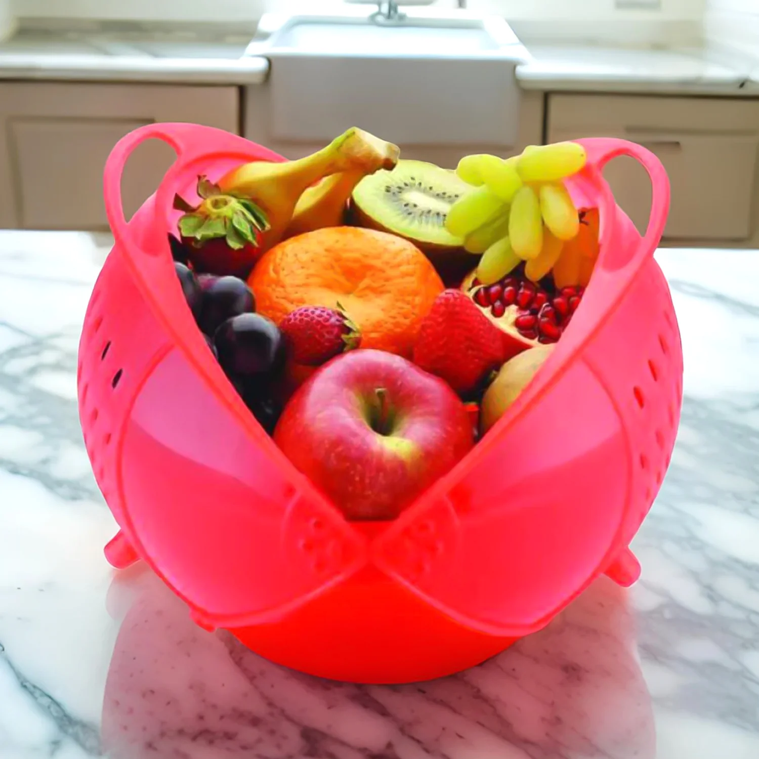 Revolving Multi-Functional Rice and Fruit Wash Basket - Image 3