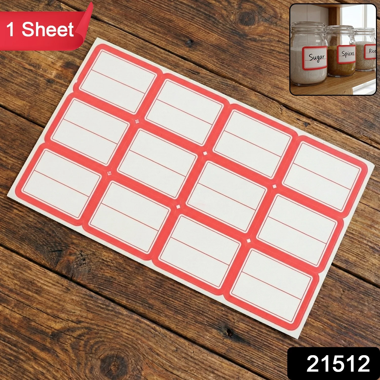 1 Sheets Self-Adhesive Label Stickers - Image 2