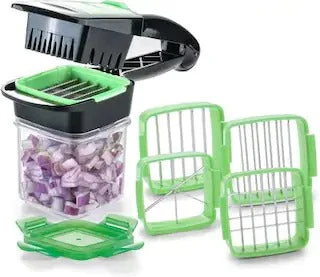 Premium Vegetable Dicer Multi Chopper Set 5 in 1 Cutting Blades - Image 6