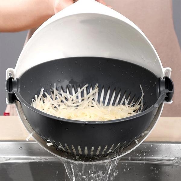 10 in 1 Multifunctional Vegetable Fruits Cutter / Slicer Shredder with Rotating - Image 5