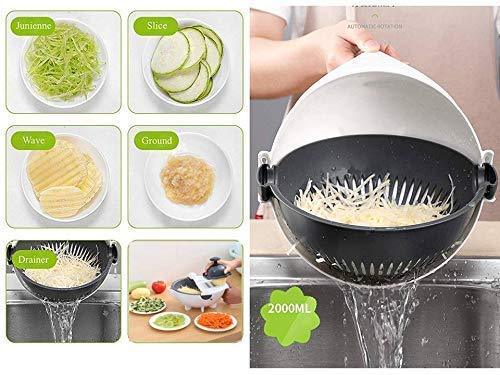 10 in 1 Multifunctional Vegetable Fruits Cutter / Slicer Shredder with Rotating - Image 8