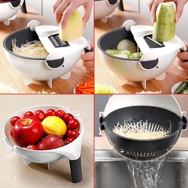 10 in 1 Multifunctional Vegetable Fruits Cutter / Slicer Shredder with Rotating - Image 9