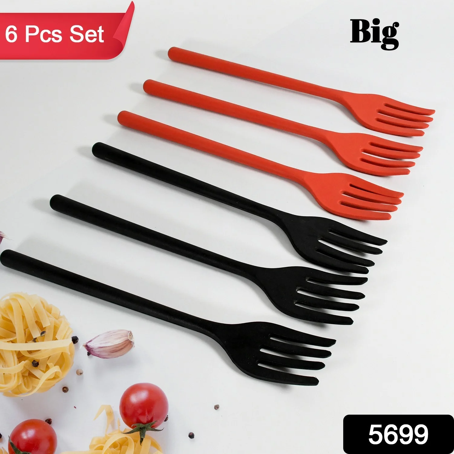 Silicone Flexible Forks, Silicone Cooking Fork (6 Pcs) - Image 2