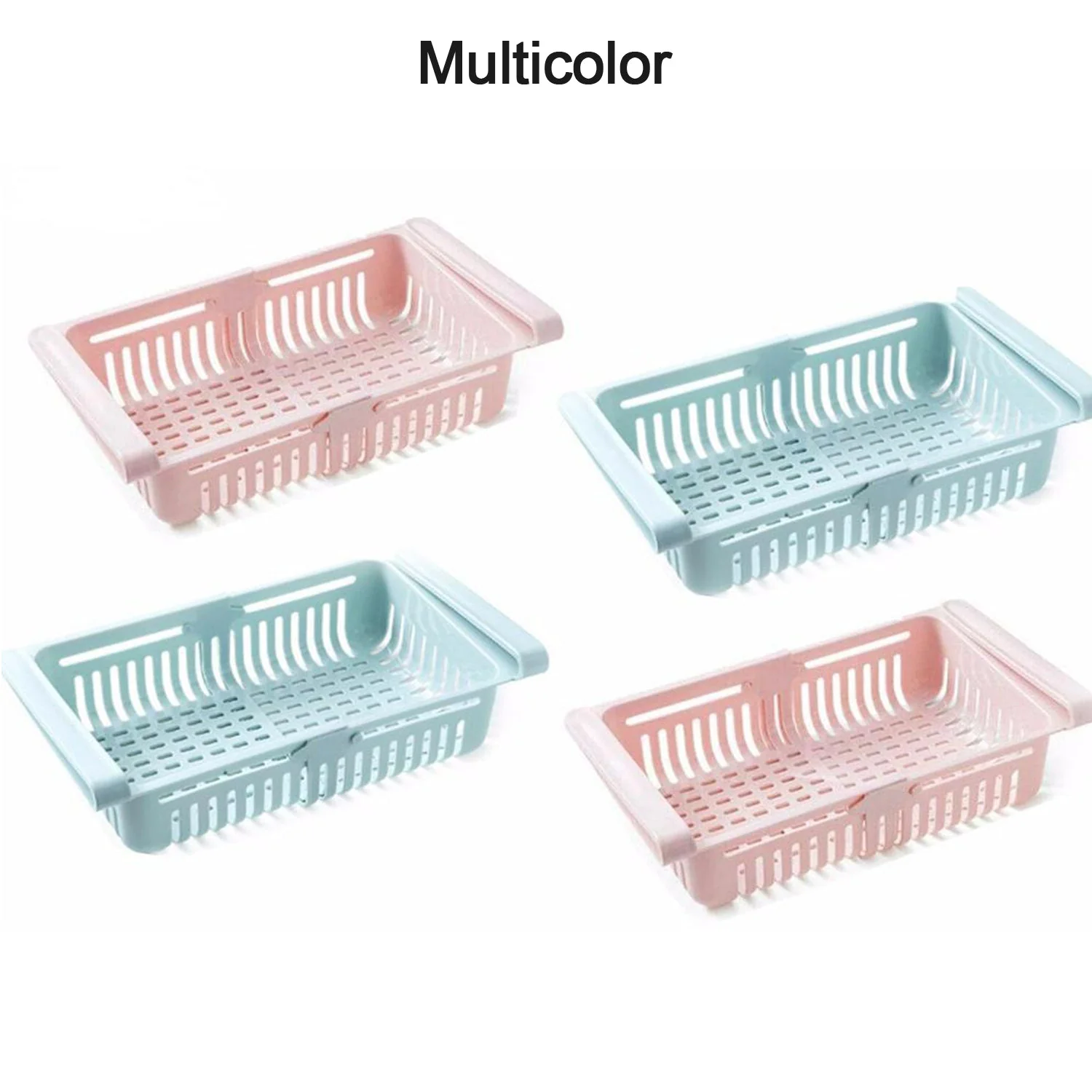 EXPANDABLE ADJUSTABLE MULTIPURPOSE FRIDGE STORAGE BASKET ( 2 pc ) - Image 5