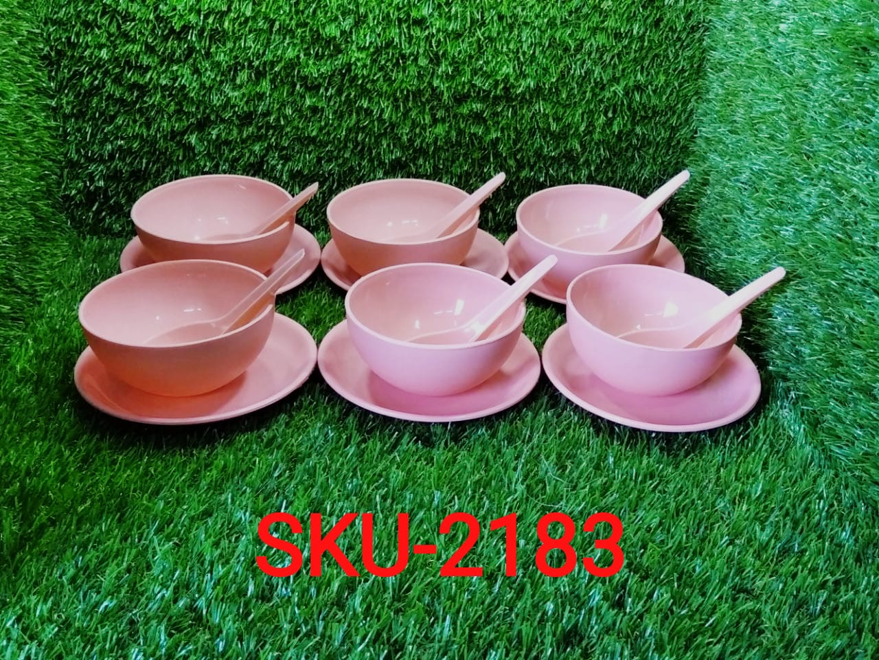 Soup Bowl Set with Spoon and Saucer - 18 pcs - Image 6
