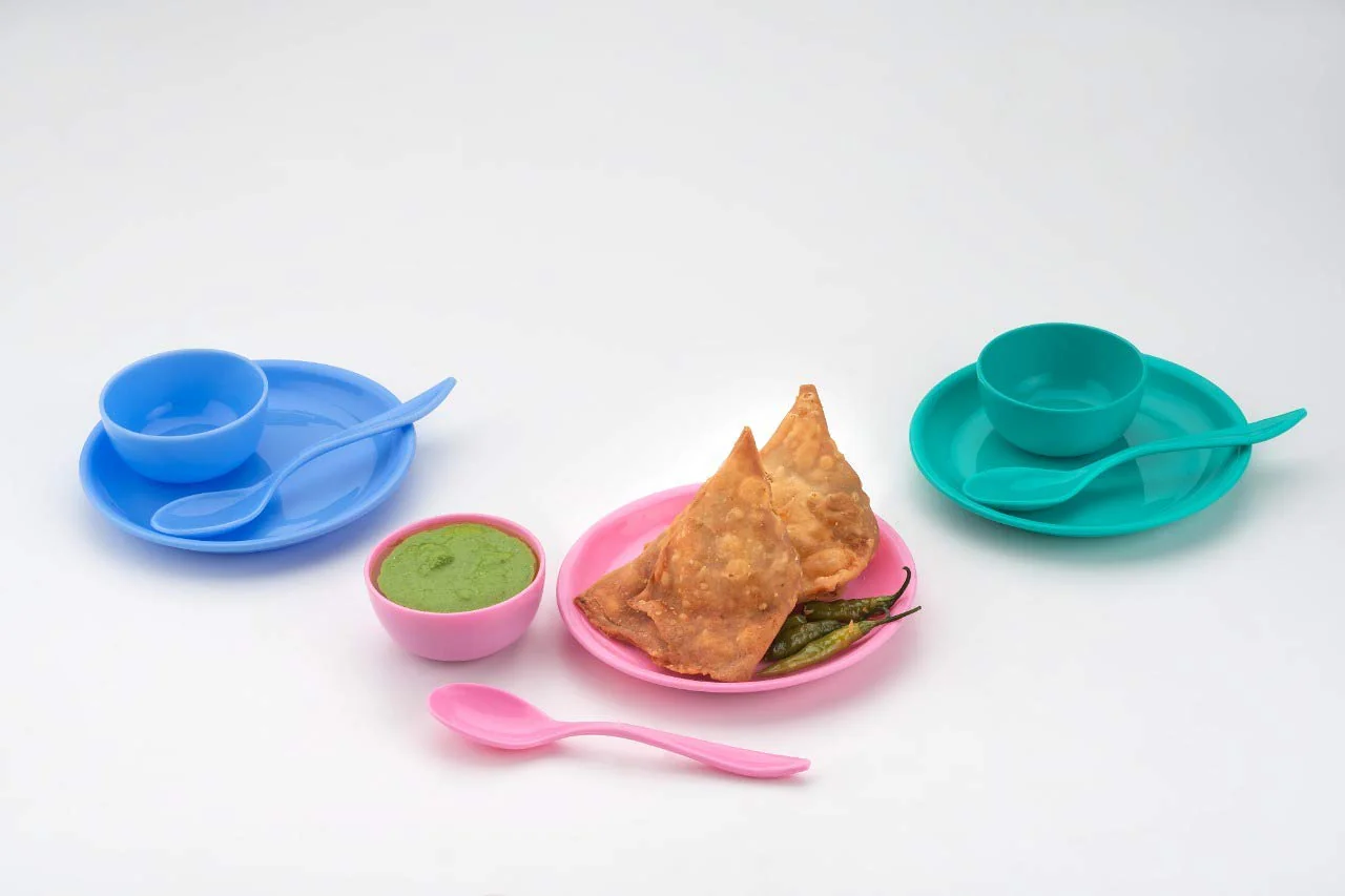 Multipurpose Snack Set 3 pcs - Spoon, Bowl and Dish - Image 6
