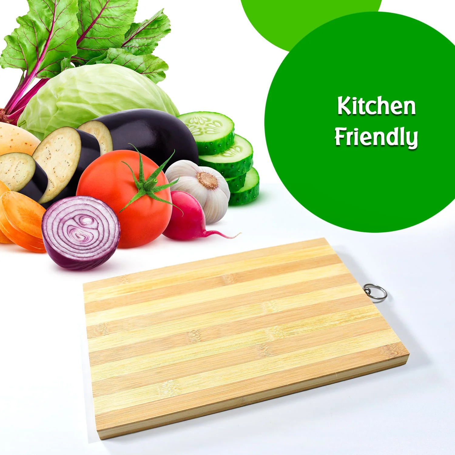 Natural Wood Chopping Board for Kitchen – Vegetables, Fruits & Cheese, BPA Free - Image 5