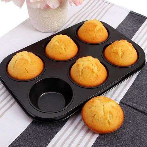 Non-Stick Reusable Cupcake Baking Slot Tray for 6 Muffin Cup - Image 3
