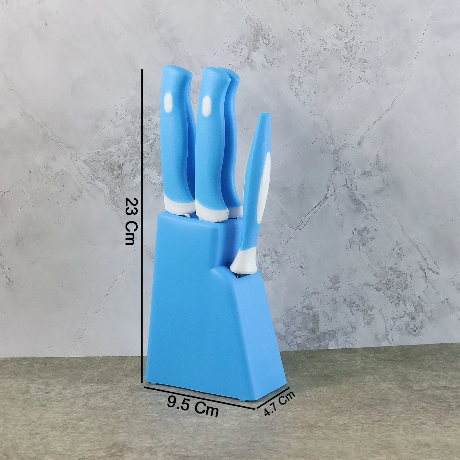 Stainless Steel Knife & Peeler Set with Stand - 6 Pcs - Image 7