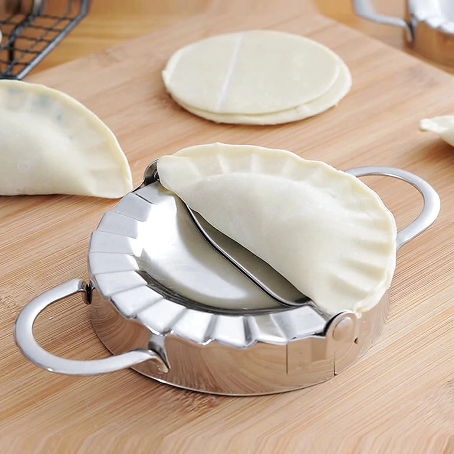 Stainless Steel Dumpling Maker, Ghughra maker, Dough Cutter Pie Mold Tool. - Image 6