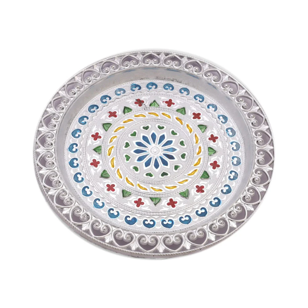 Silver Plated Pooja Thali - Image 4