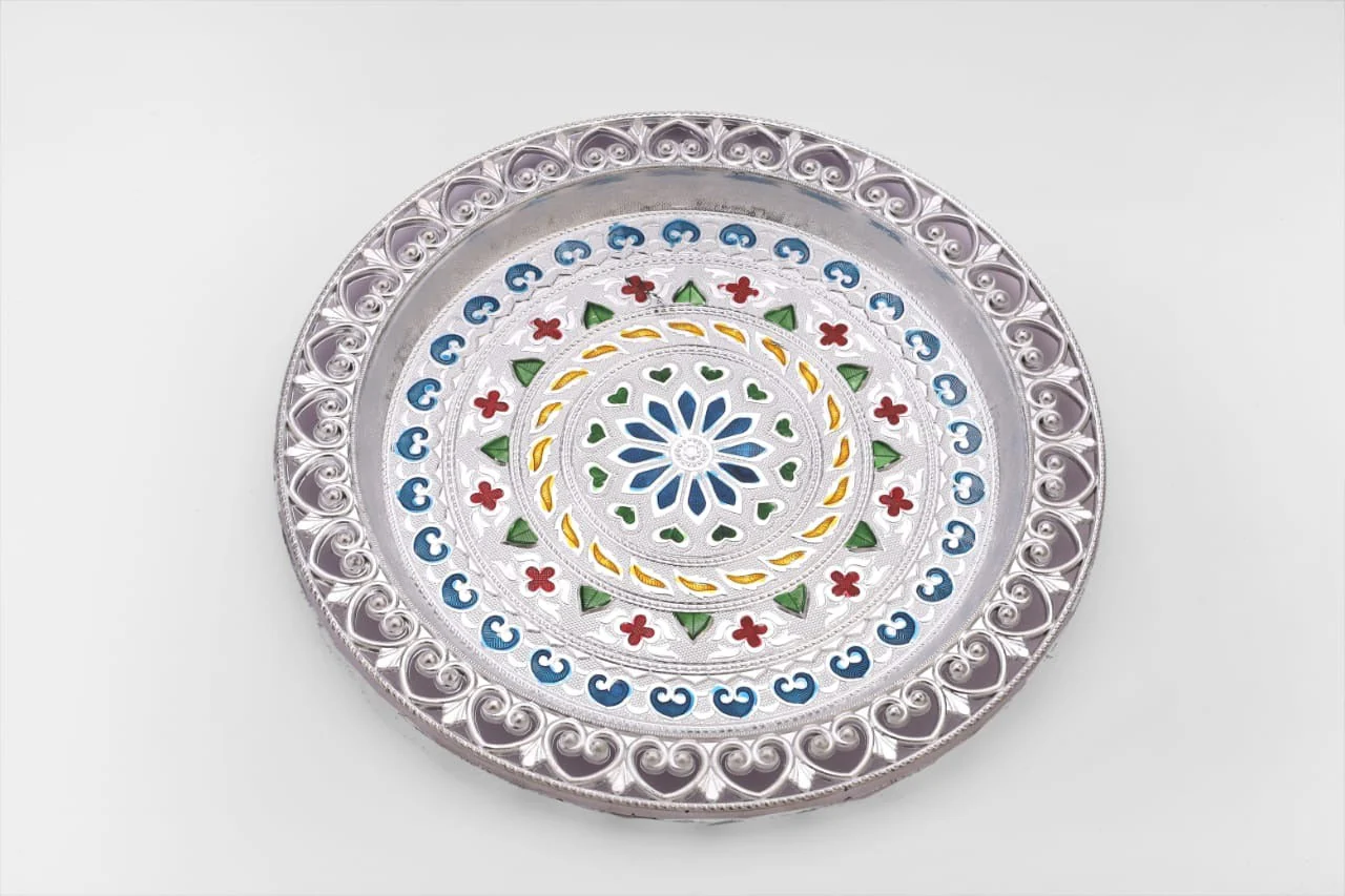 Silver Plated Pooja Thali - Image 6