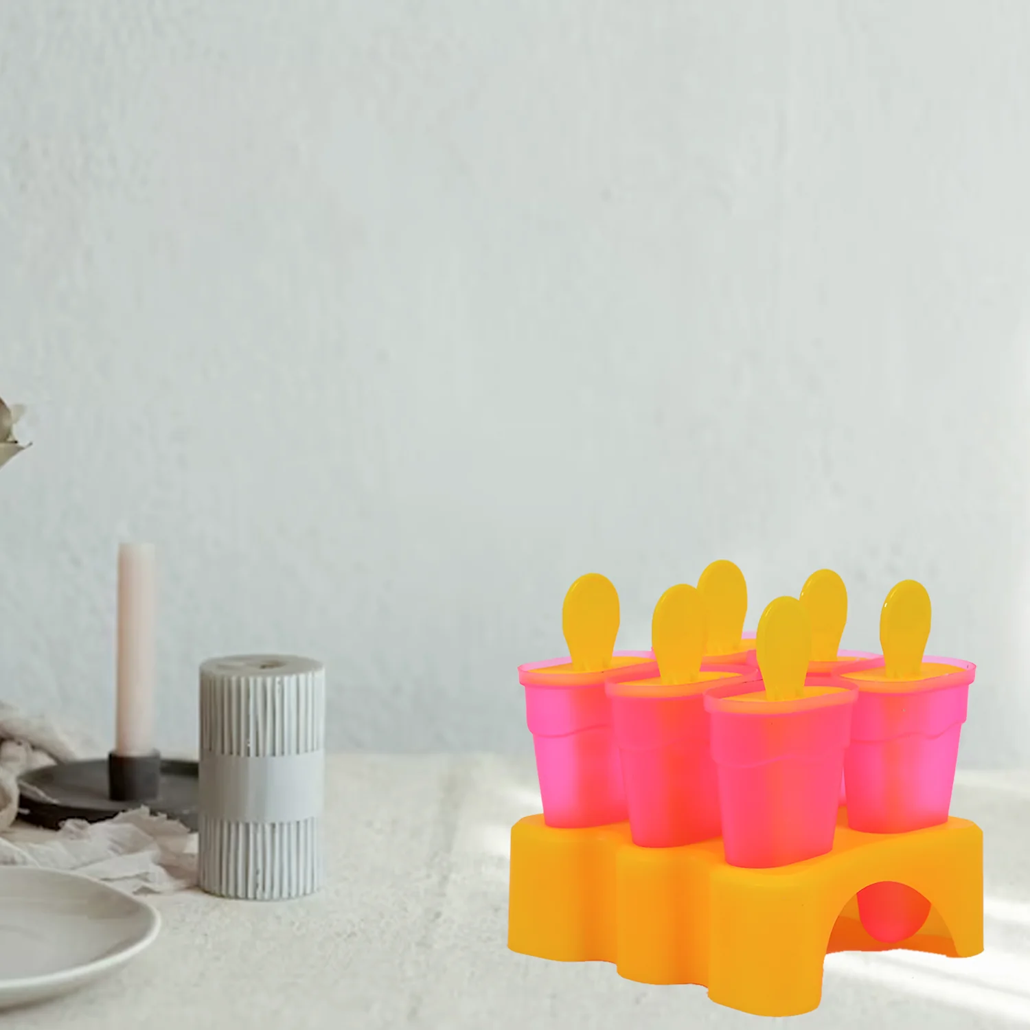 Kulfi Maker Moulds Set Plastic Homemade Kulfi Mould 6pcs Set For Freezer Use - Image 10