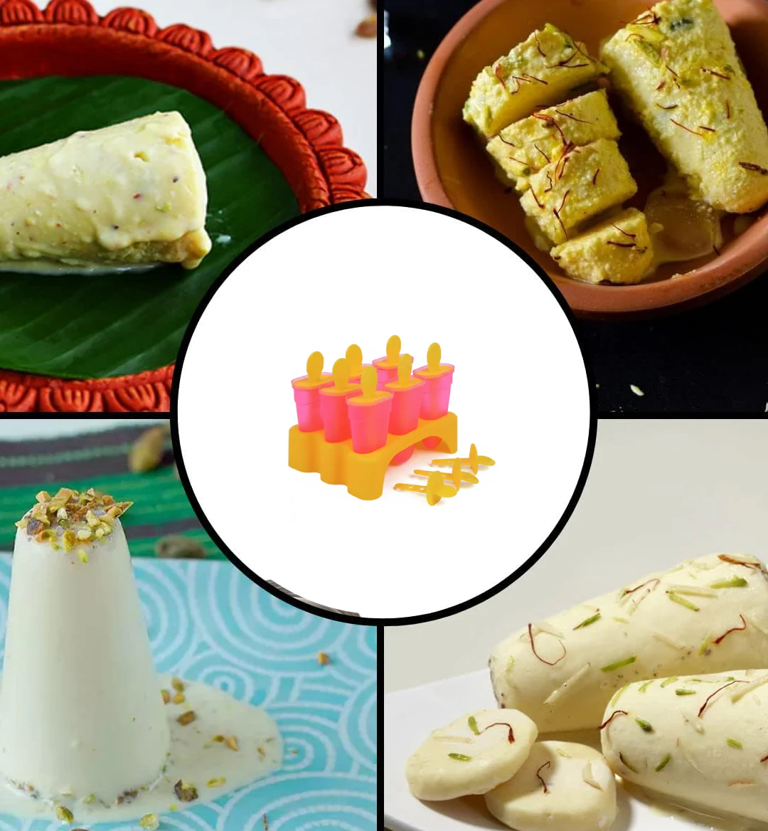 Kulfi Maker Moulds Set Plastic Homemade Kulfi Mould 6pcs Set For Freezer Use - Image 5