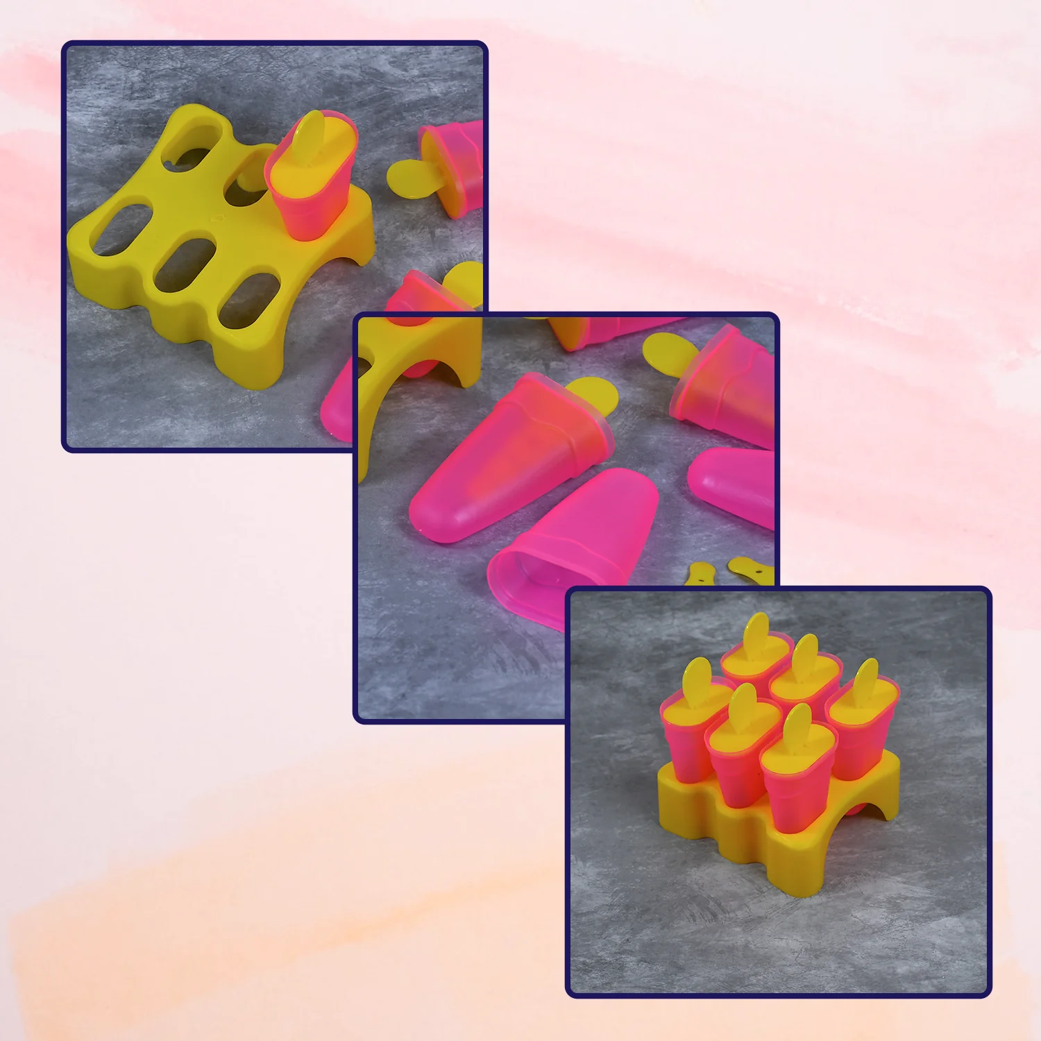 Kulfi Maker Moulds Set Plastic Homemade Kulfi Mould 6pcs Set For Freezer Use - Image 7