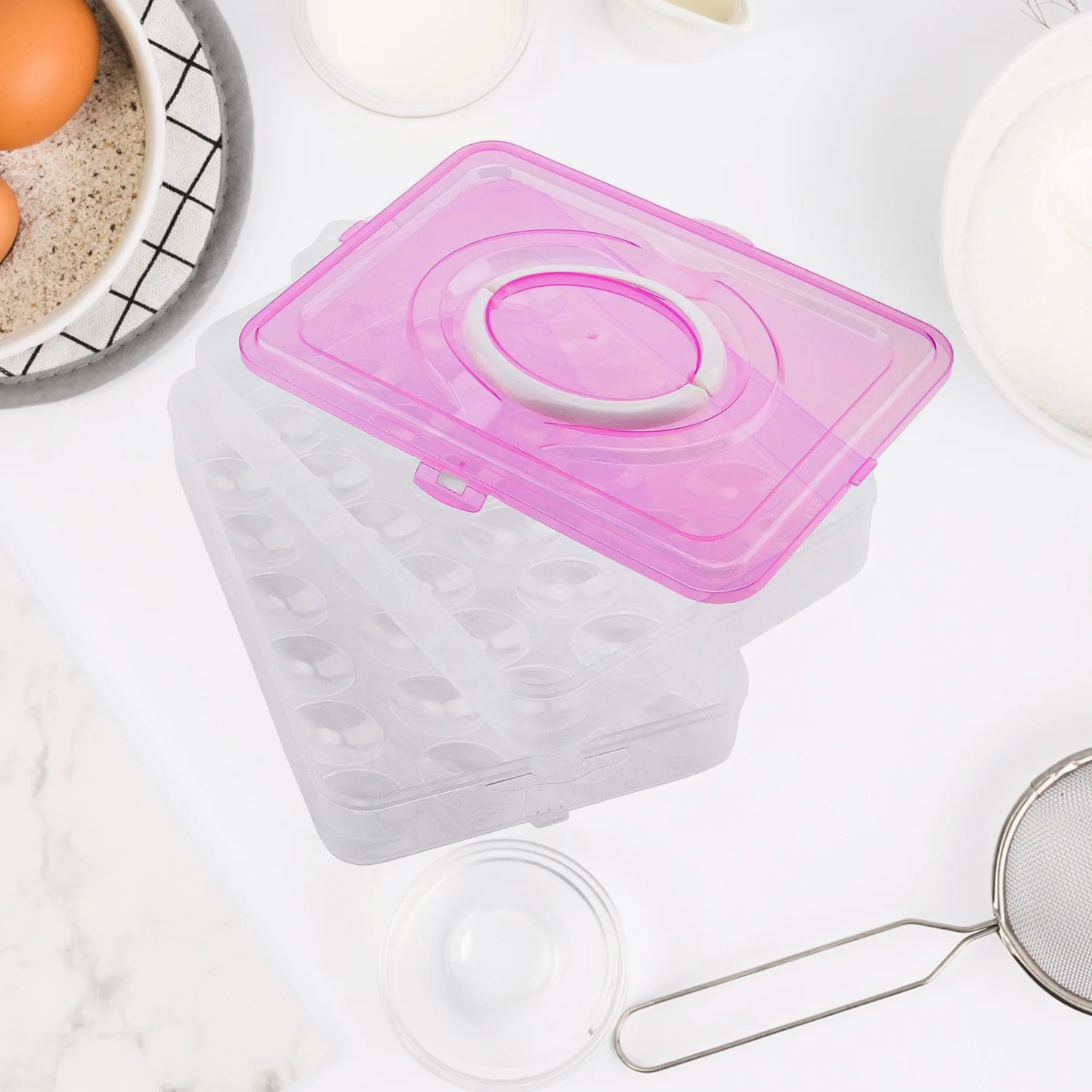 Double Layer 24 Grid Egg Storage Box for Egg Storage Container - Image 9