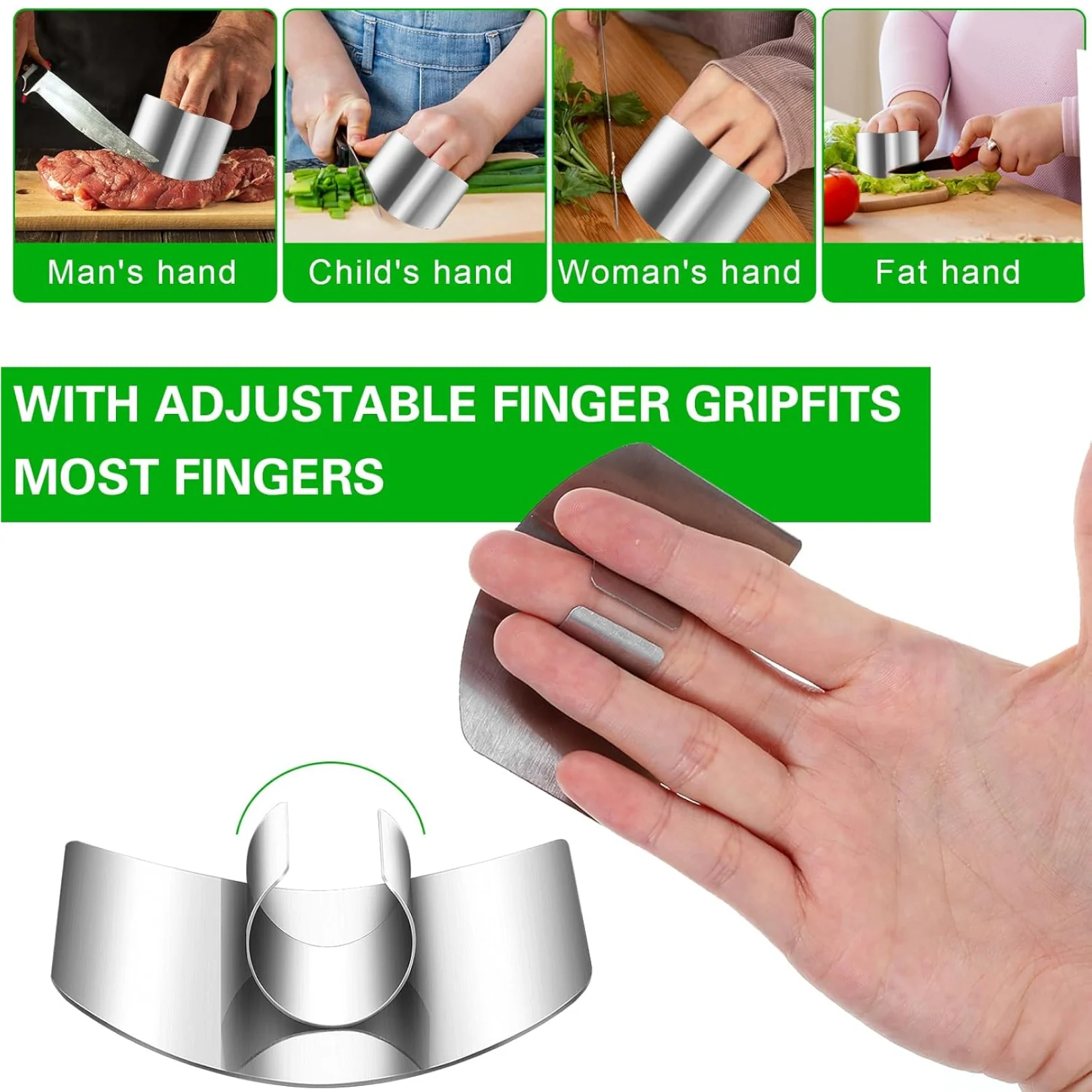 Stainless Steel Finger Guard Cutting Protector - Image 2