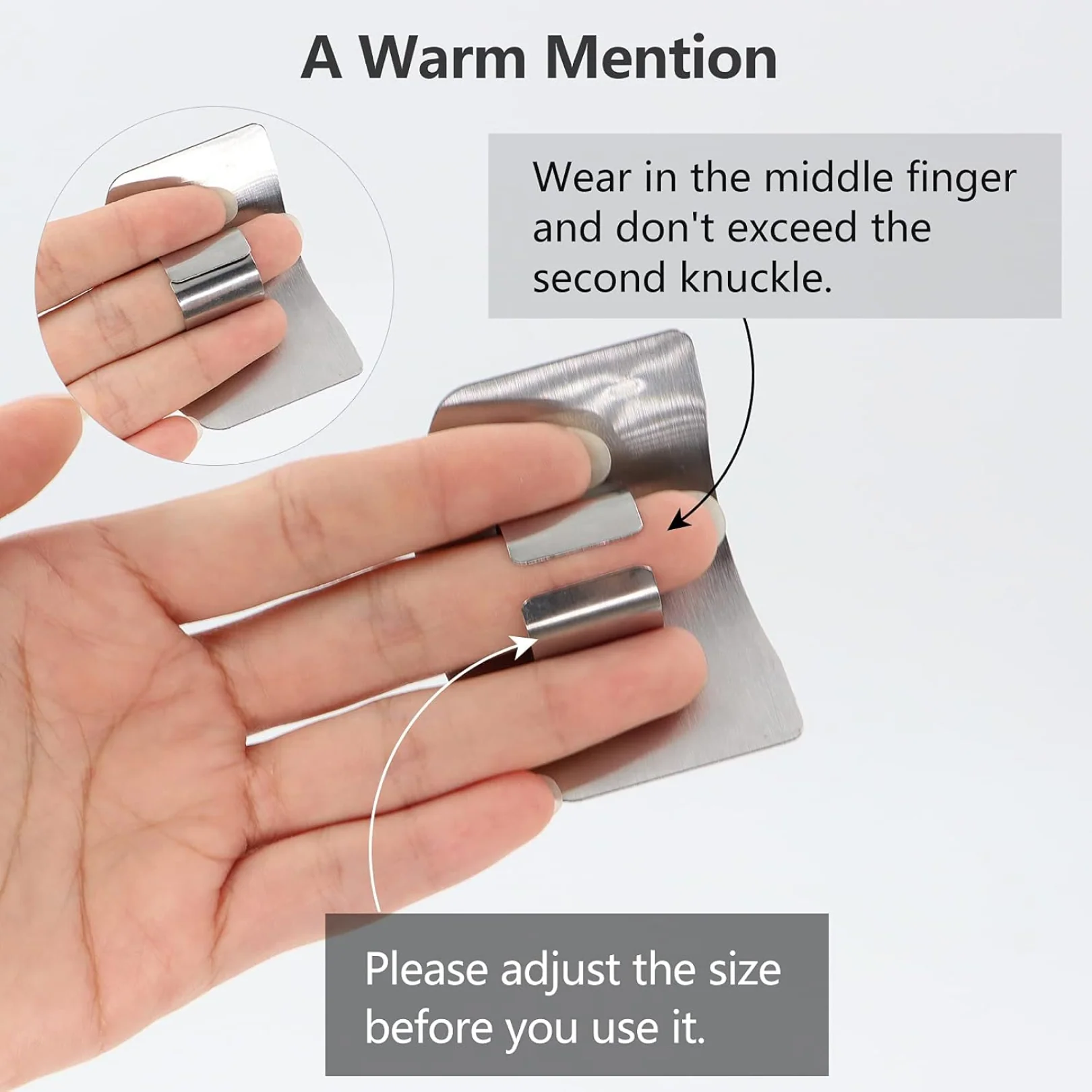 Stainless Steel Finger Guard Cutting Protector - Image 5