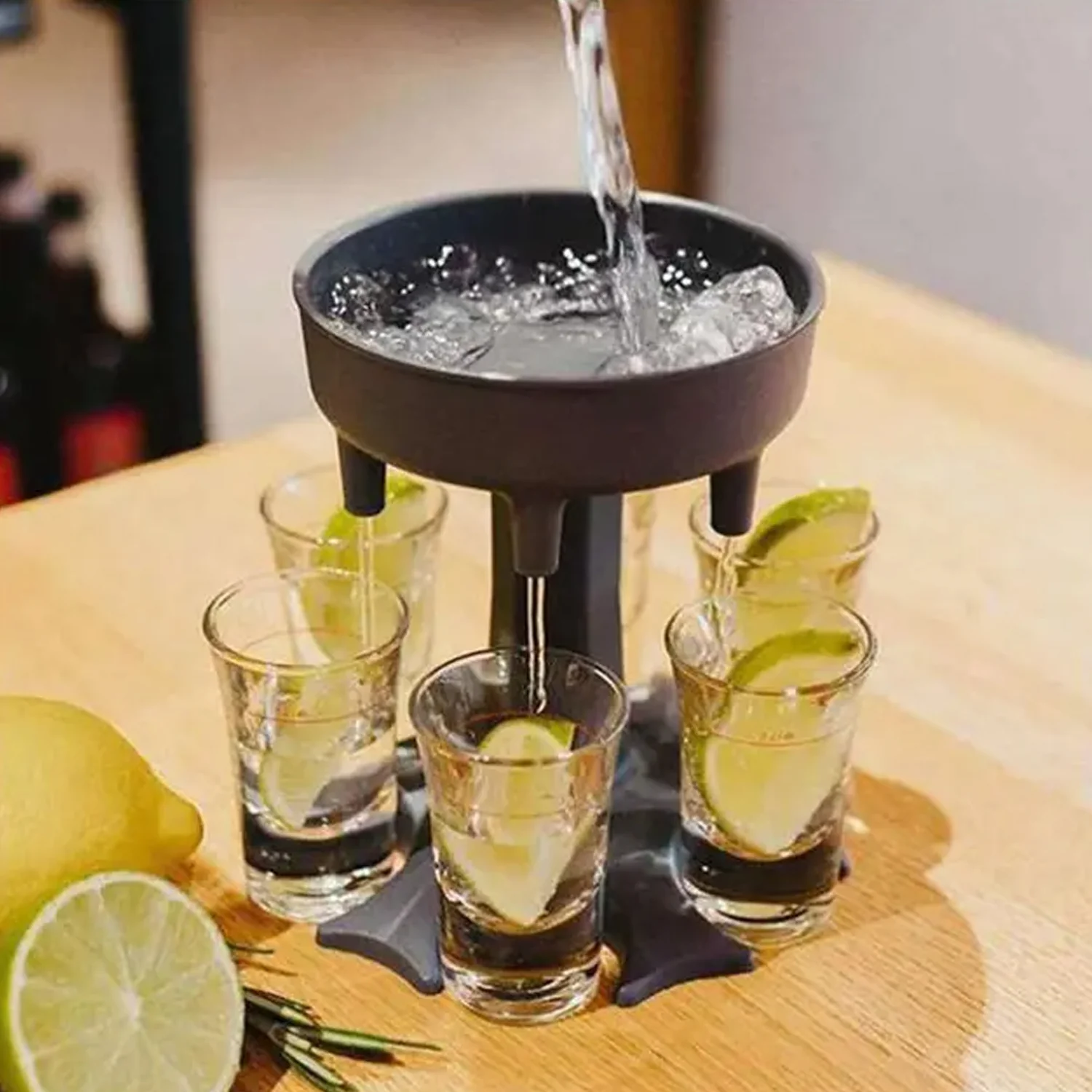 6 shot Win glass dispensers and tray, drinking games, shot glasses, - Image 5