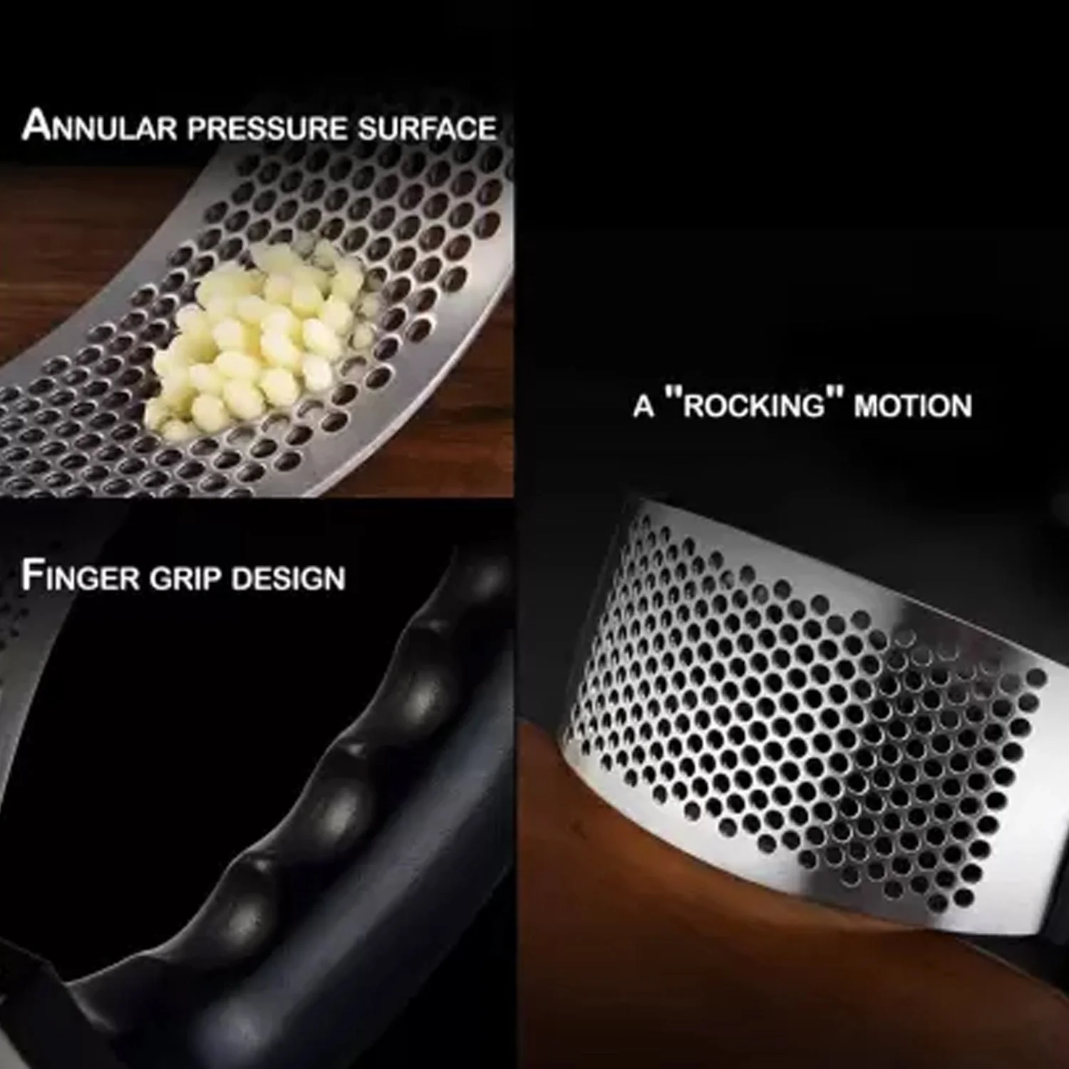 Stainless Steel Garlic Presser  / Crusher (Multicolor) - Image 6