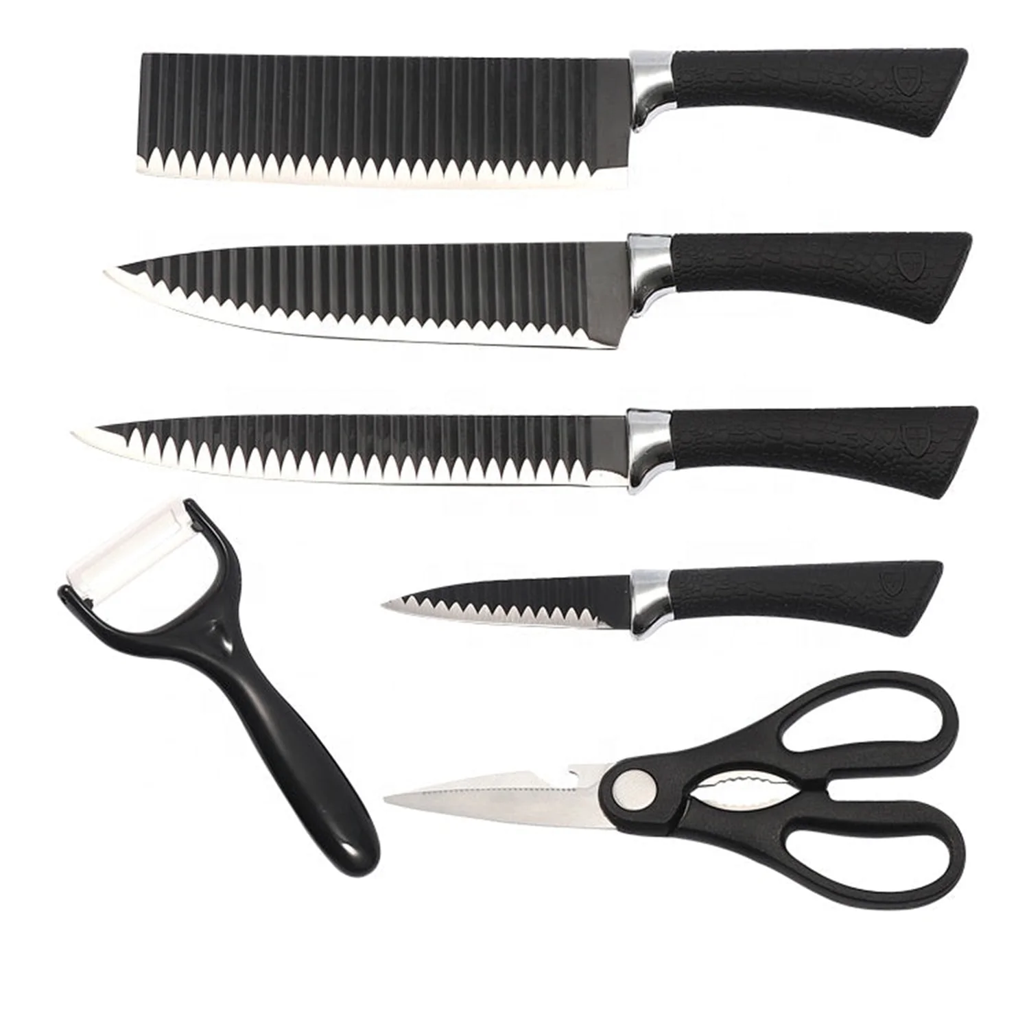 Stainless Steel Knife Set With Chef Peeler And Scissor (6 Pieces) - Image 5
