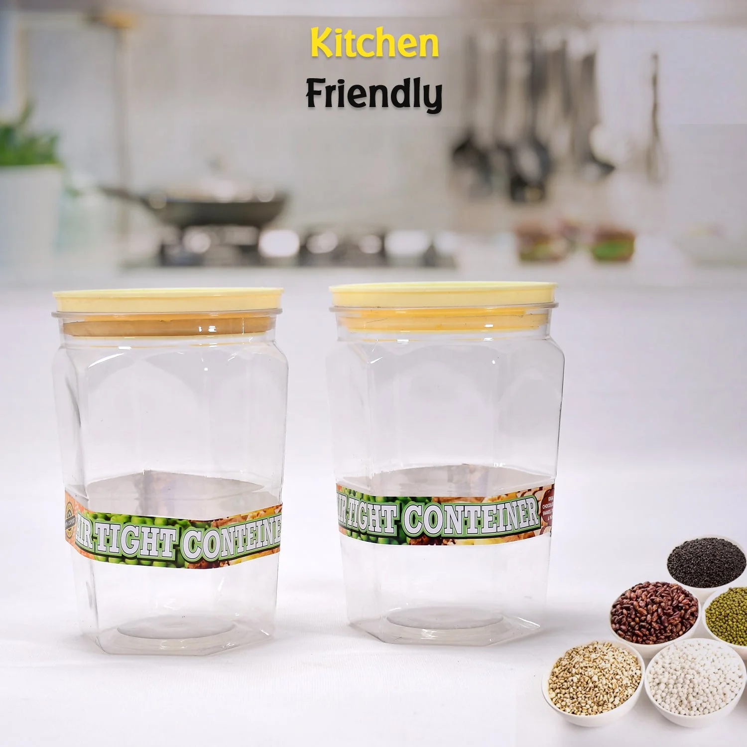 Air Tight Kitchen Storage Container  (Approx - 1100Ml, Set of 2pcs) - Image 7