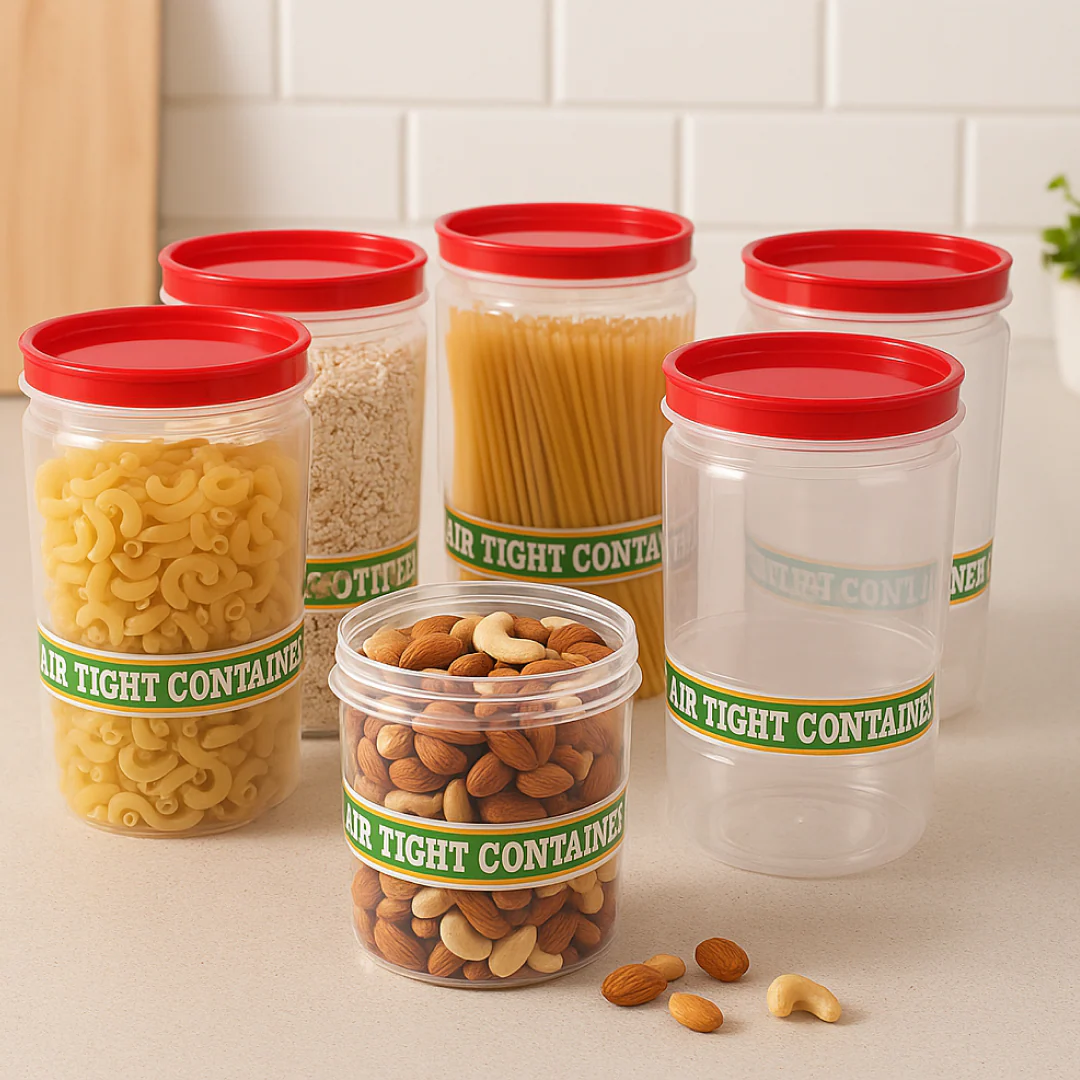 Air Tight Kitchen Storage Container (Approx - 1100Ml, Set of 6pcs) - Image 2