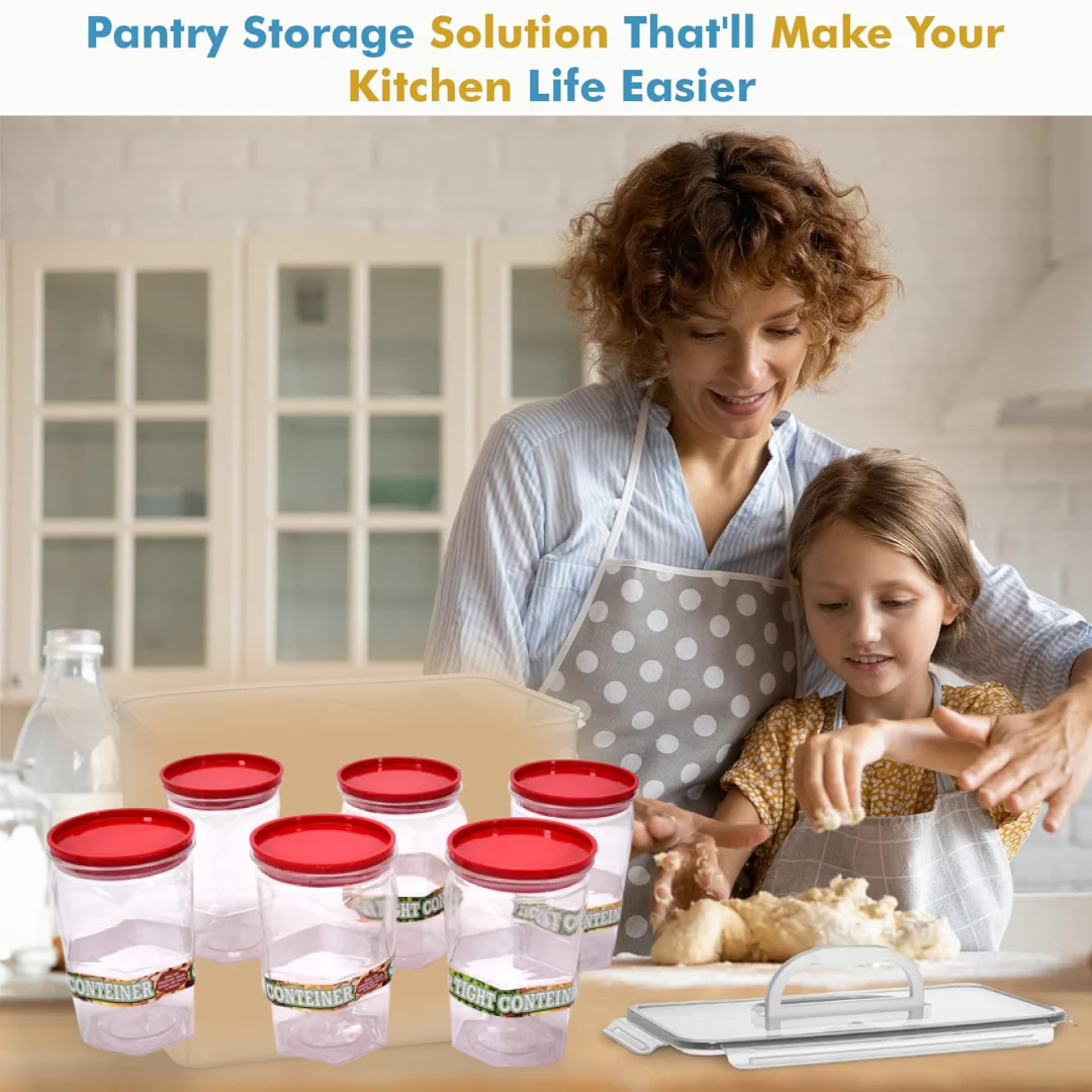 Air Tight Kitchen Storage Container (Approx - 1100Ml, Set of 6pcs) - Image 3