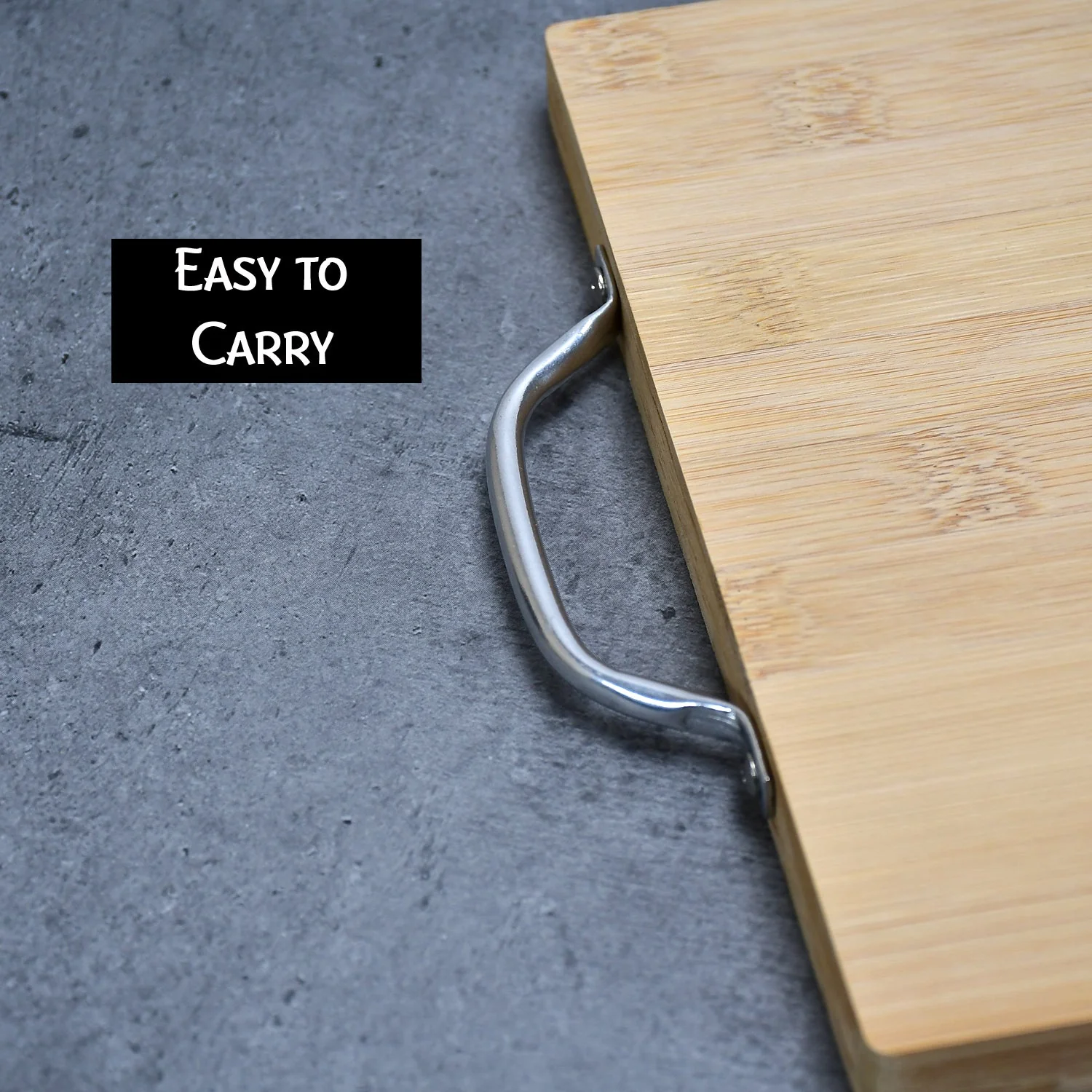 Thick Wooden Bamboo Kitchen Chopping Board with Holder for Fruits & Meat - Image 9