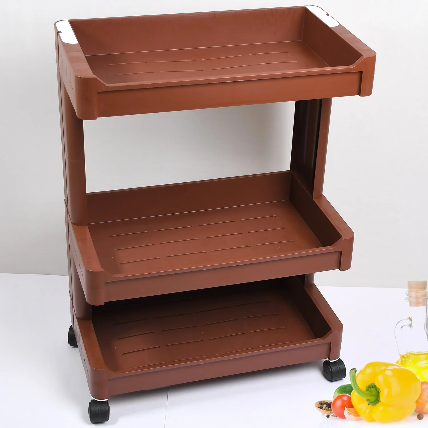 Plastic Serving Trolley Kitchen bar cart for bar, Living Room - Image 8