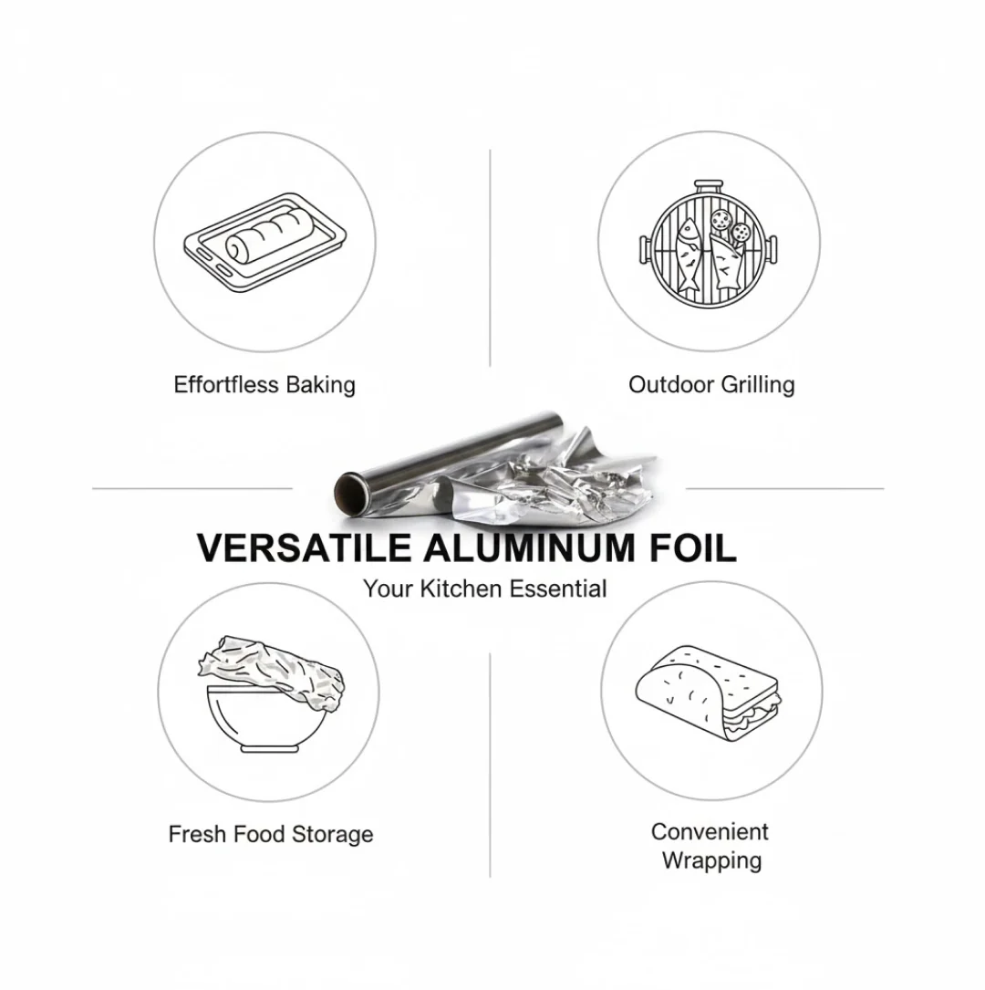 Heavy-Duty Aluminum Foil Roll – Non-Stick, Thick Sheet Baking & (10m x 300mm) - Image 8
