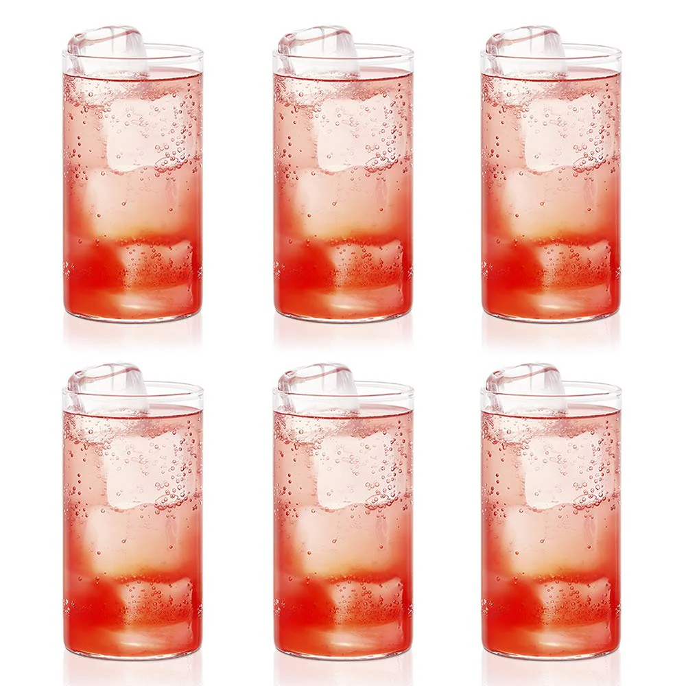 Heavy unbreakable Plastic Clear look fully Transparent Glasses Set 330ml (6pcs) - Image 5