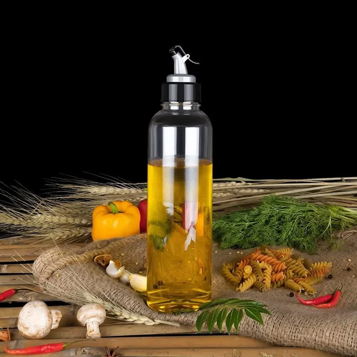 Oil Dispenser Transparent Plastic Oil Bottle |  1 Liter - Image 3