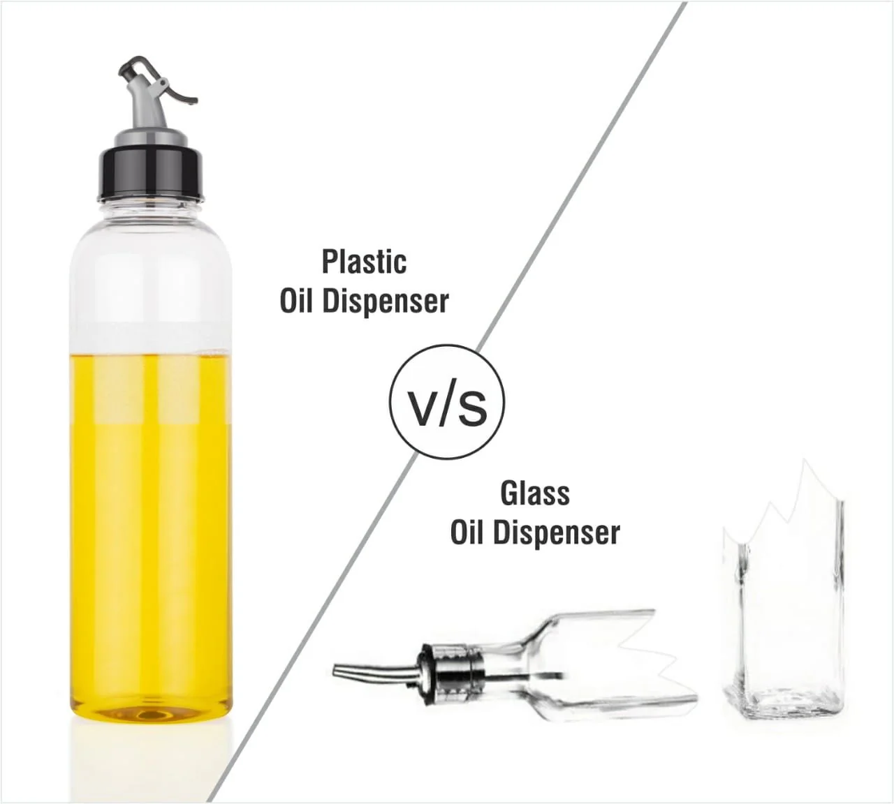 Oil Dispenser Transparent Plastic Oil Bottle |  1 Liter - Image 9