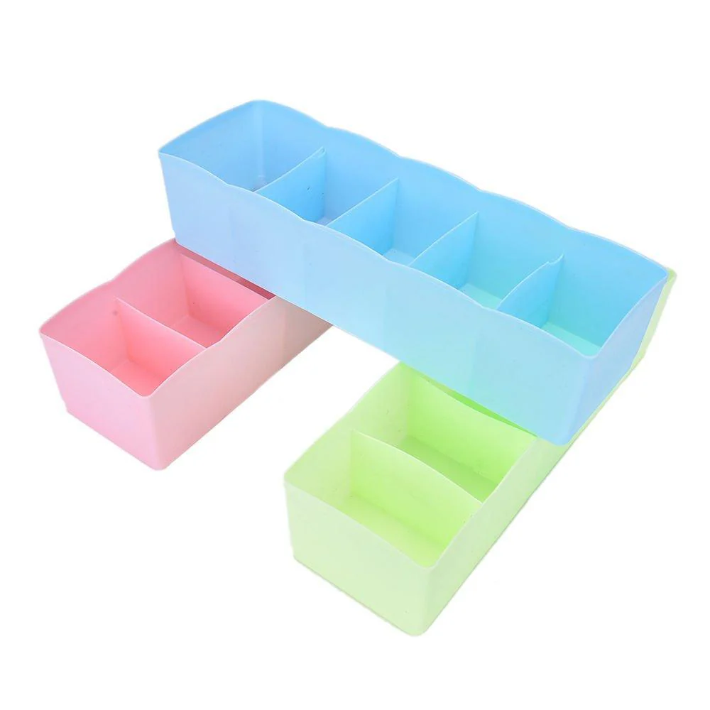 5 Compartments Socks / Handkerchief / Underwear Storage Box, Socks tray (pack of 2) - Image 4